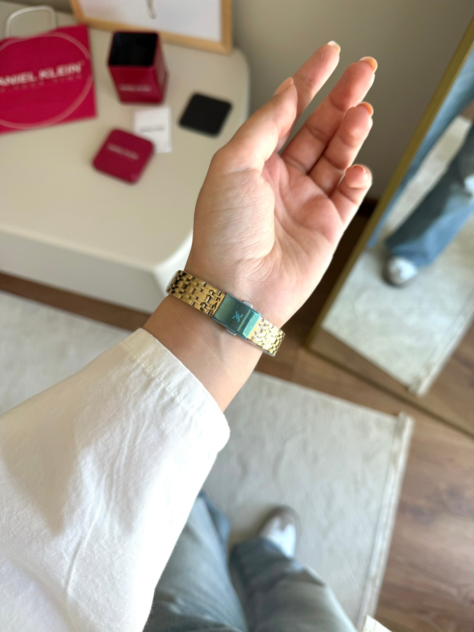 Daniel Klein Garantili Premium Kadın Kol Saati Gold Renk (Gold Kadran) RSDK-128