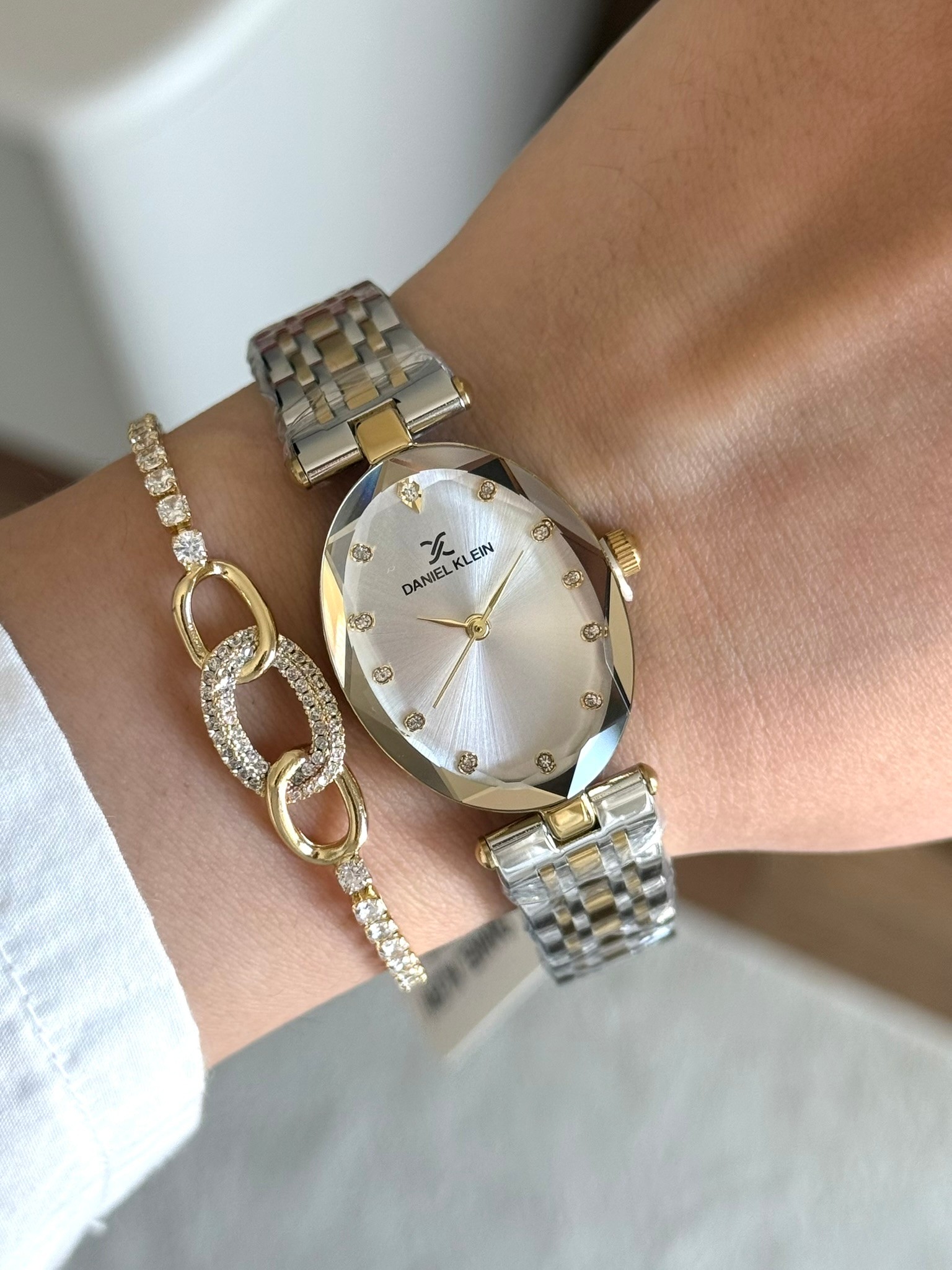 Daniel Klein Garantili Premium Kadın Kol Saati Gold-Gümüş Renk (Beyaz Kadran) RSDK-130