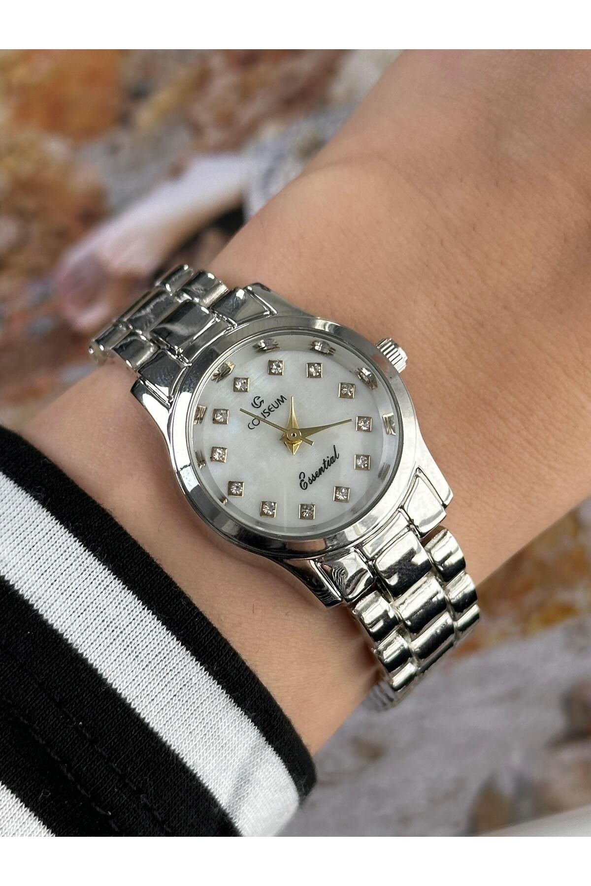 Jesse Özel Seri Kadın Gümüş Renk Beyaz Kadran Çelik Minimal Vintage Yeni Sezon Gümüş Kol Saati