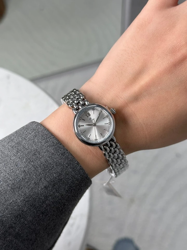 Homies Mekanizma Garantili Özel Kutulu Kadın Kol Saati Gümüş Kordon (Beyaz Kadran)