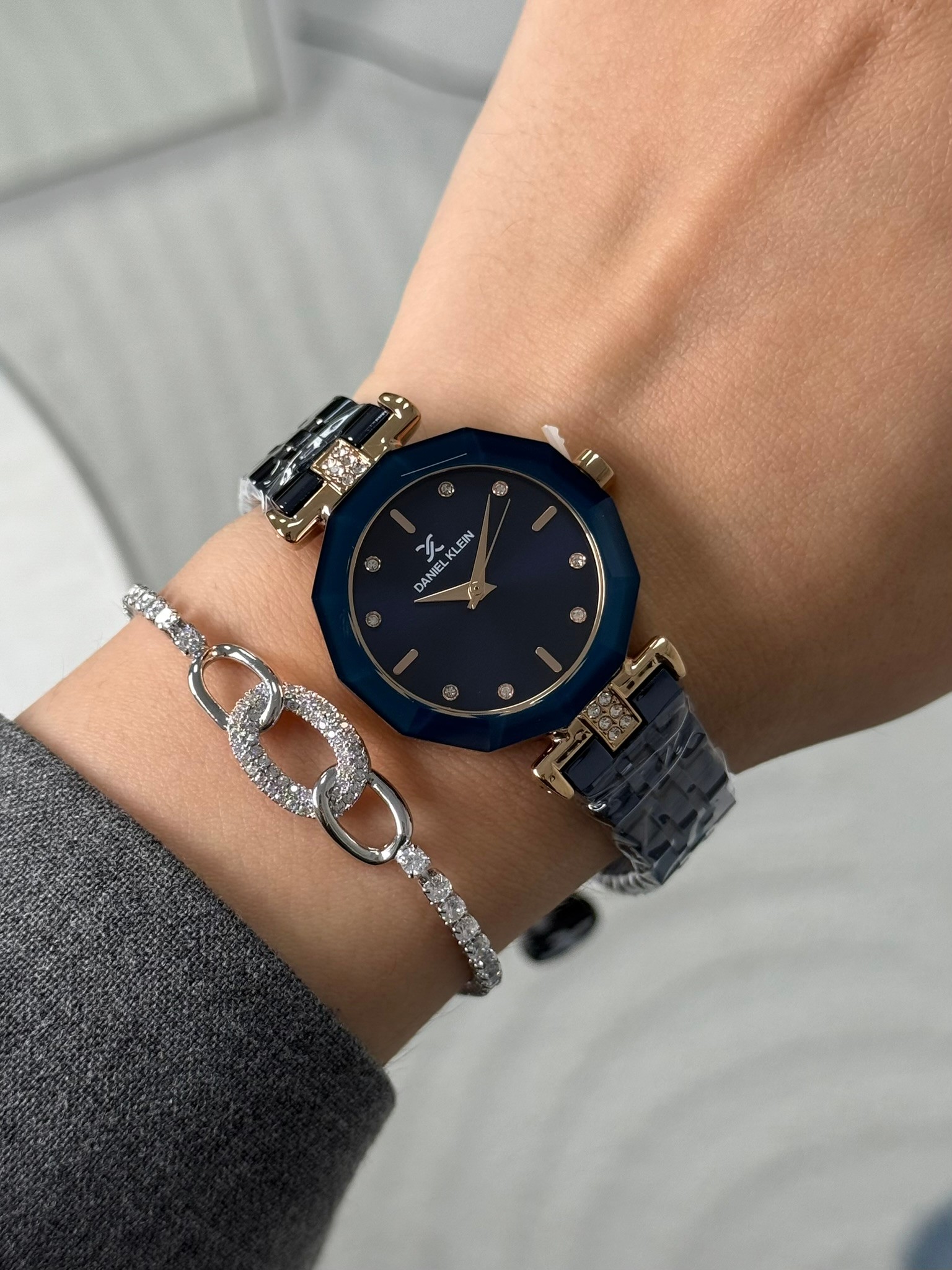 Daniel Klein Garantili Premium Kadın Kol Saati Lacivert Renk (Lacivert Kadran) RSDK-107