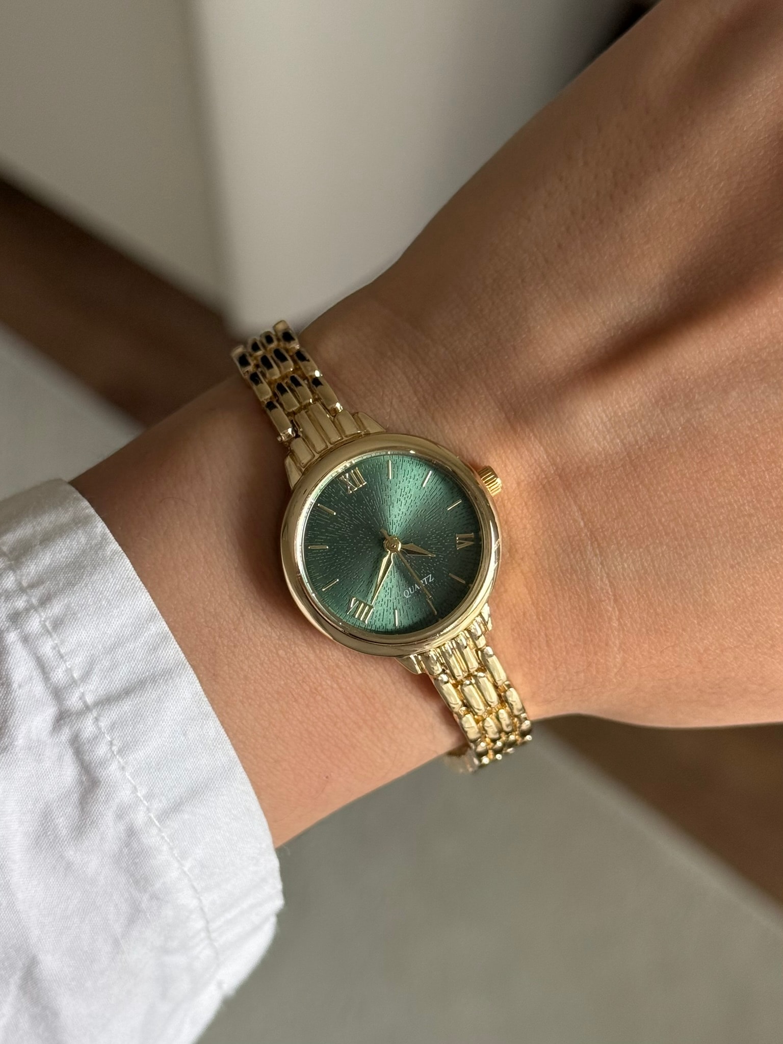 Jule Minimal Kadın Kol Saati Gold (Yeşil Kadran)