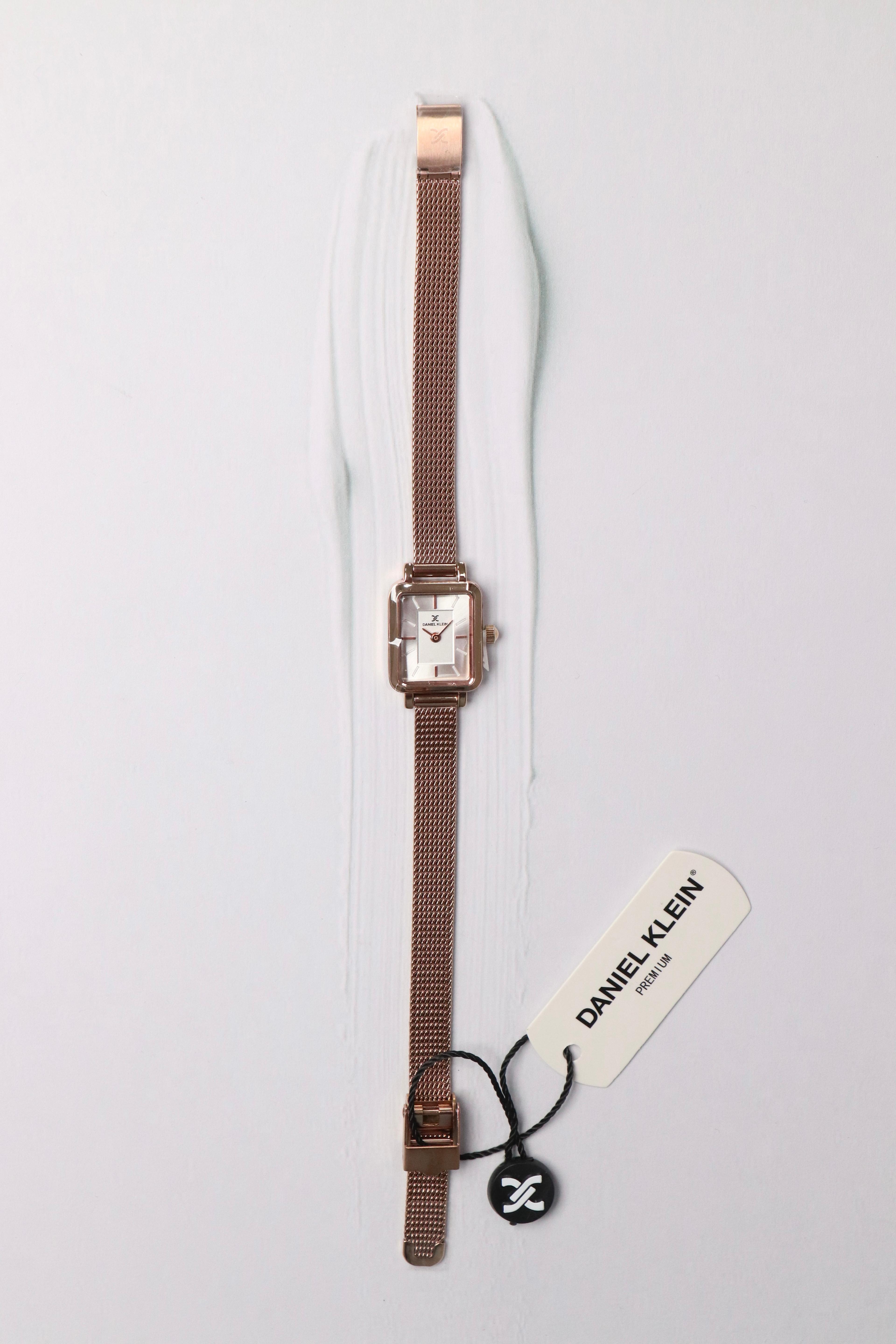 Daniel Klein Garantili Premium Kadın Hasır Kordon Kol Saati Rose Renk (Beyaz Kadran) RSDK-066