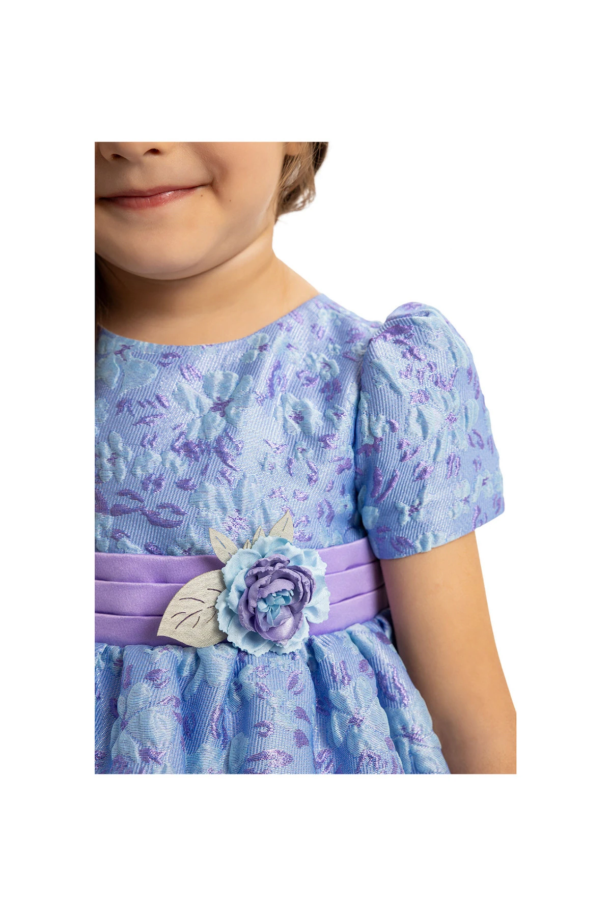 Lilac Bloom Elbise &  Saç Aksesuarlı 2’li Takım