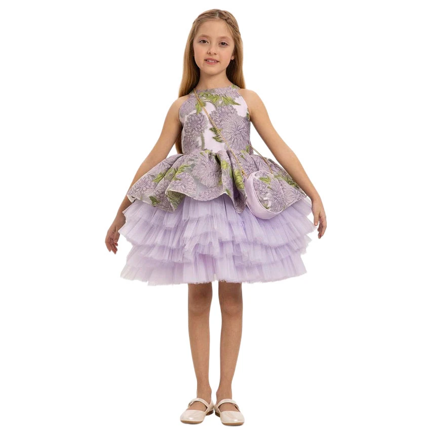 Lavender Blossom Elbise & Çanta 2’li Takım