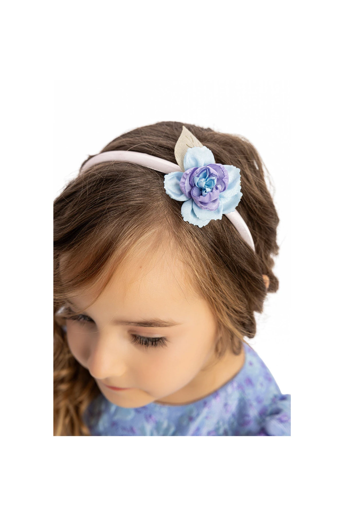 Lilac Bloom Elbise &  Saç Aksesuarlı 2’li Takım