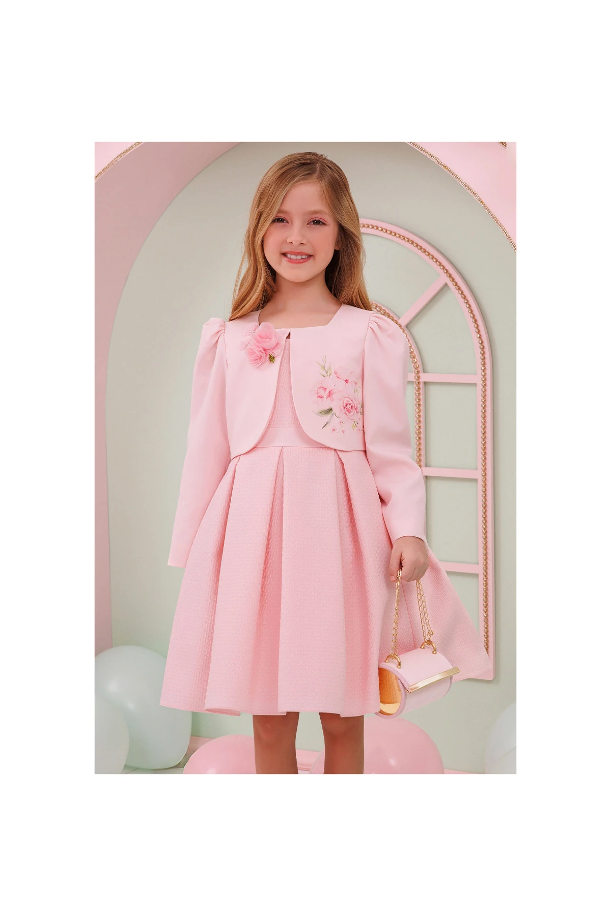 Elegant Bloom Elbise 3’lü Takım