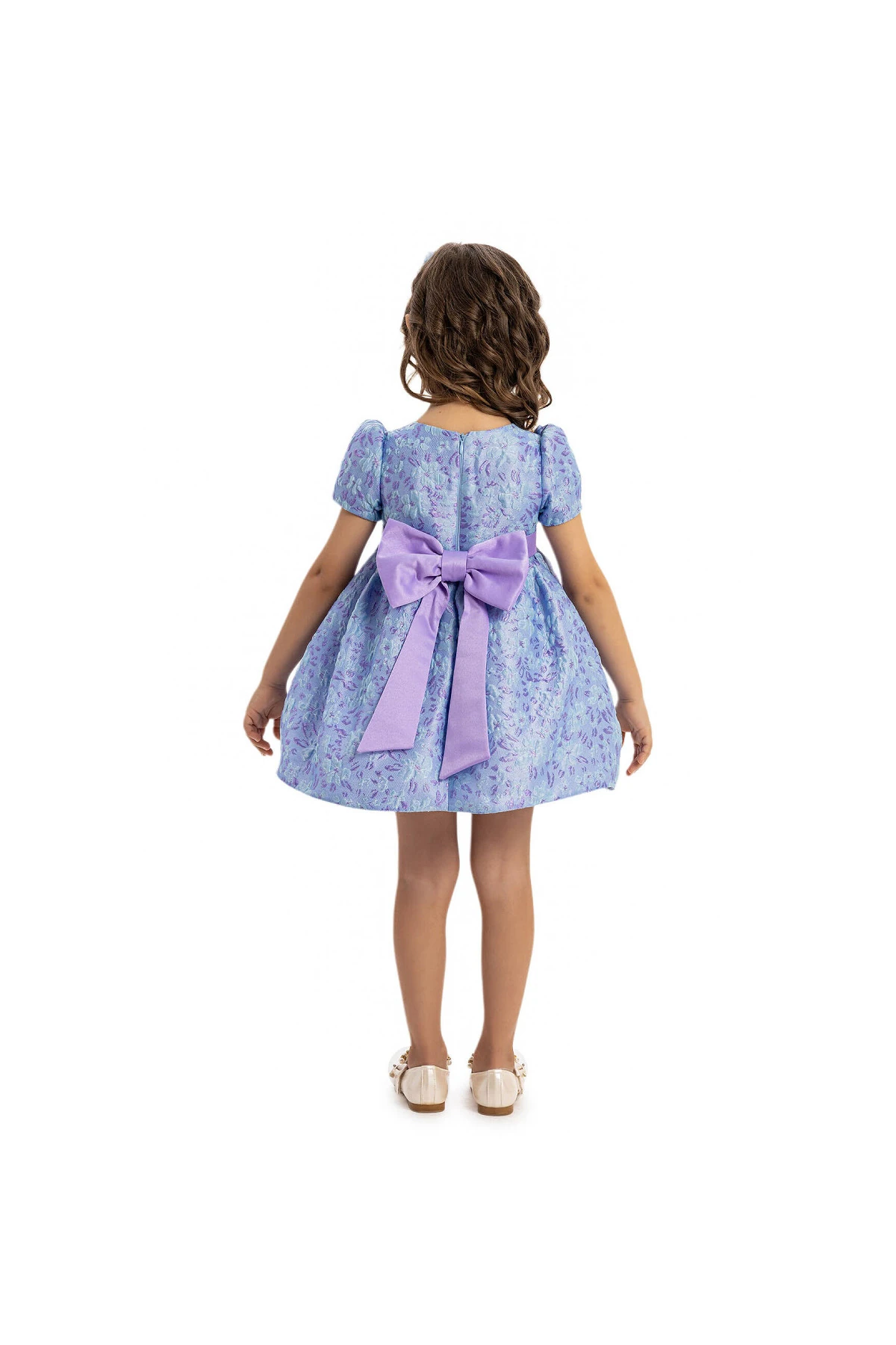 Lilac Bloom Elbise &  Saç Aksesuarlı 2’li Takım