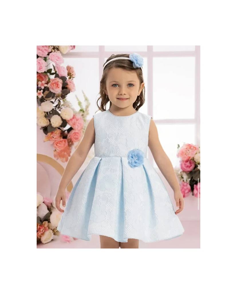 Luna Elbise & Saç Aksesuarlı 2’li Takım