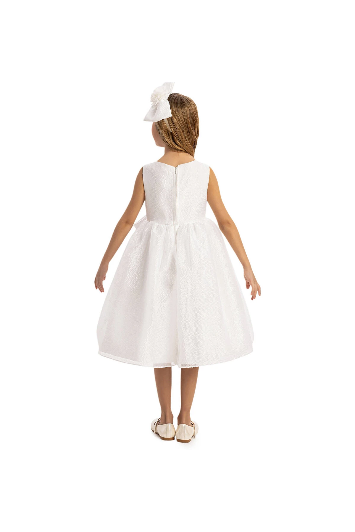 Rosy Elegance Elbise & Saç Aksesuarlı 2’li Takım