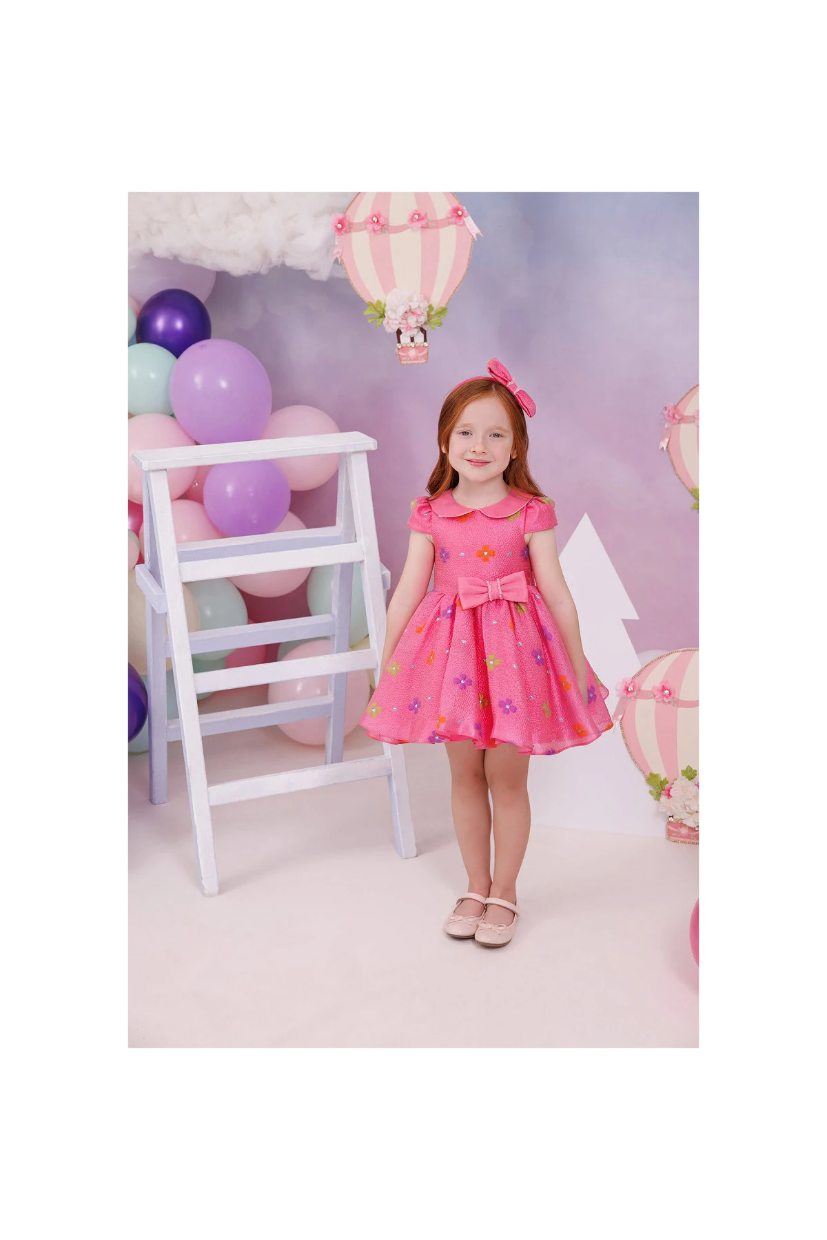 Floral Joy Elbise & Saç Aksesuarlı 2’li Takım