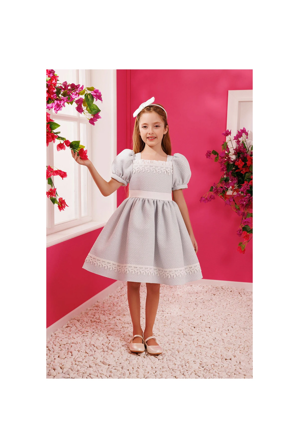 Blue Dream Elbise & Saç Aksesuarlı 2’li Takım