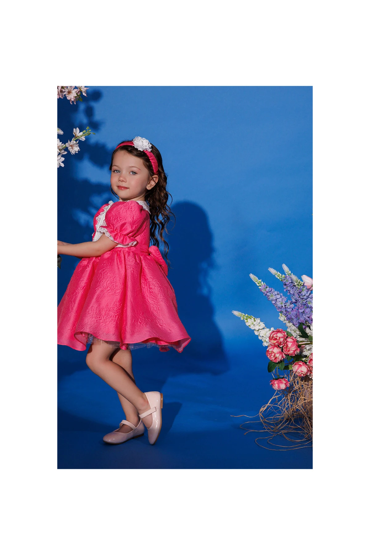 Vintage Rose Elbise & Saç Aksesuarlı 2’li Takım