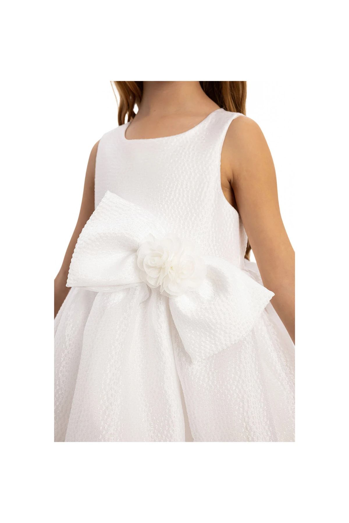 Rosy Elegance Elbise & Saç Aksesuarlı 2’li Takım