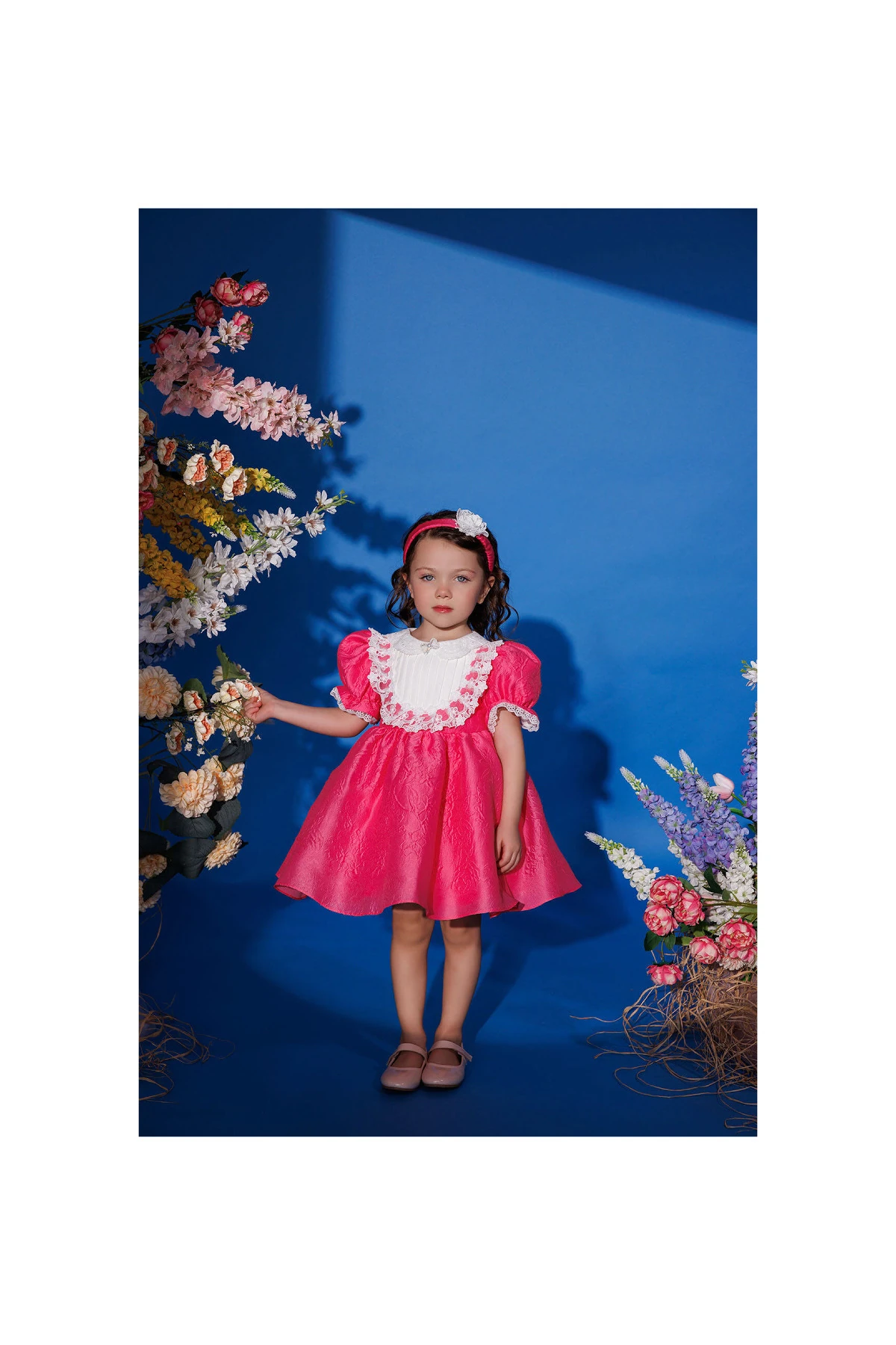 Vintage Rose Elbise & Saç Aksesuarlı 2’li Takım