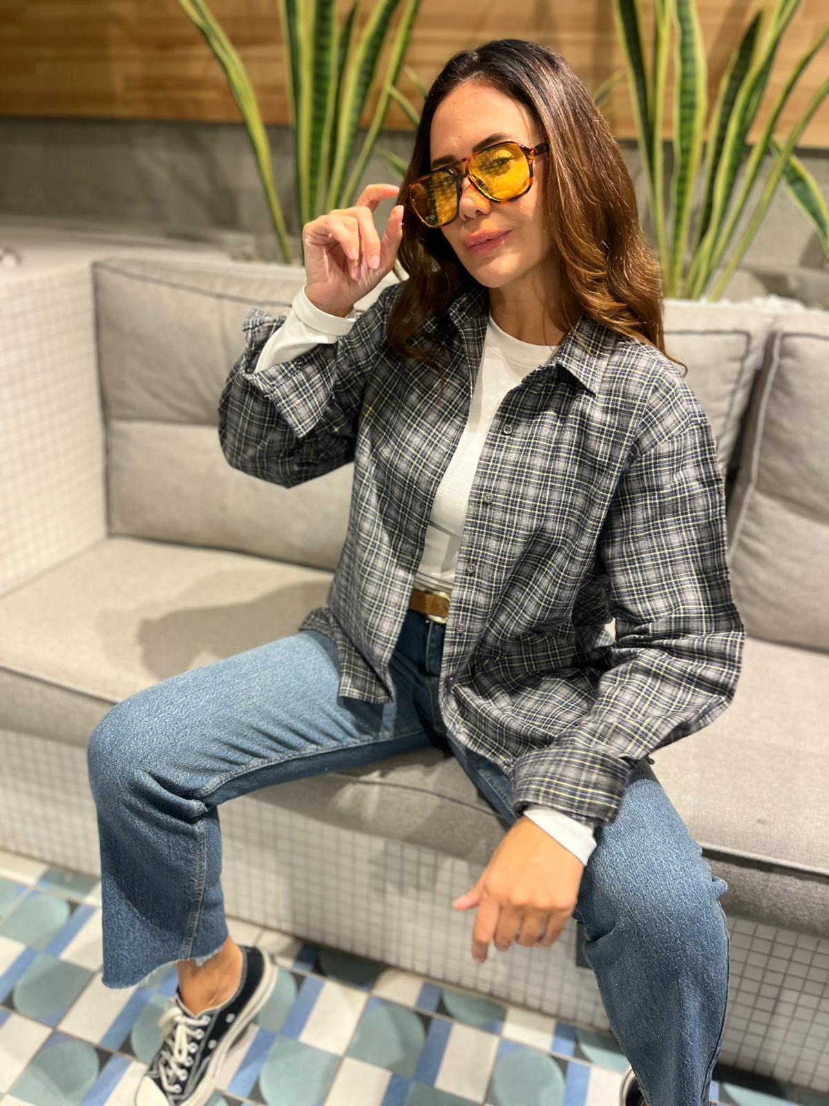 Tek Cepli Ekoseli Gömlek 