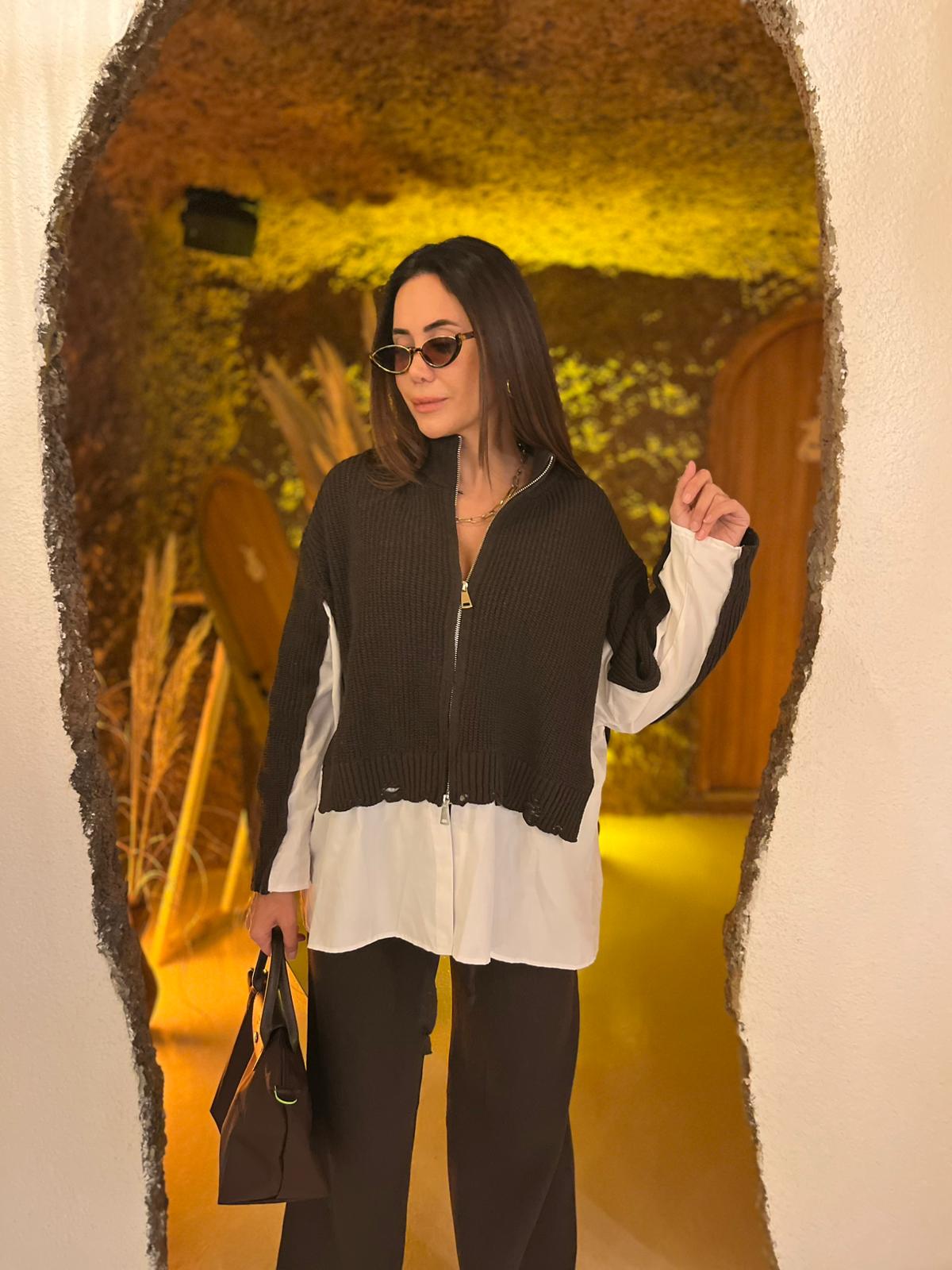 POPLİN DETAYLI TRİKO TAKIM