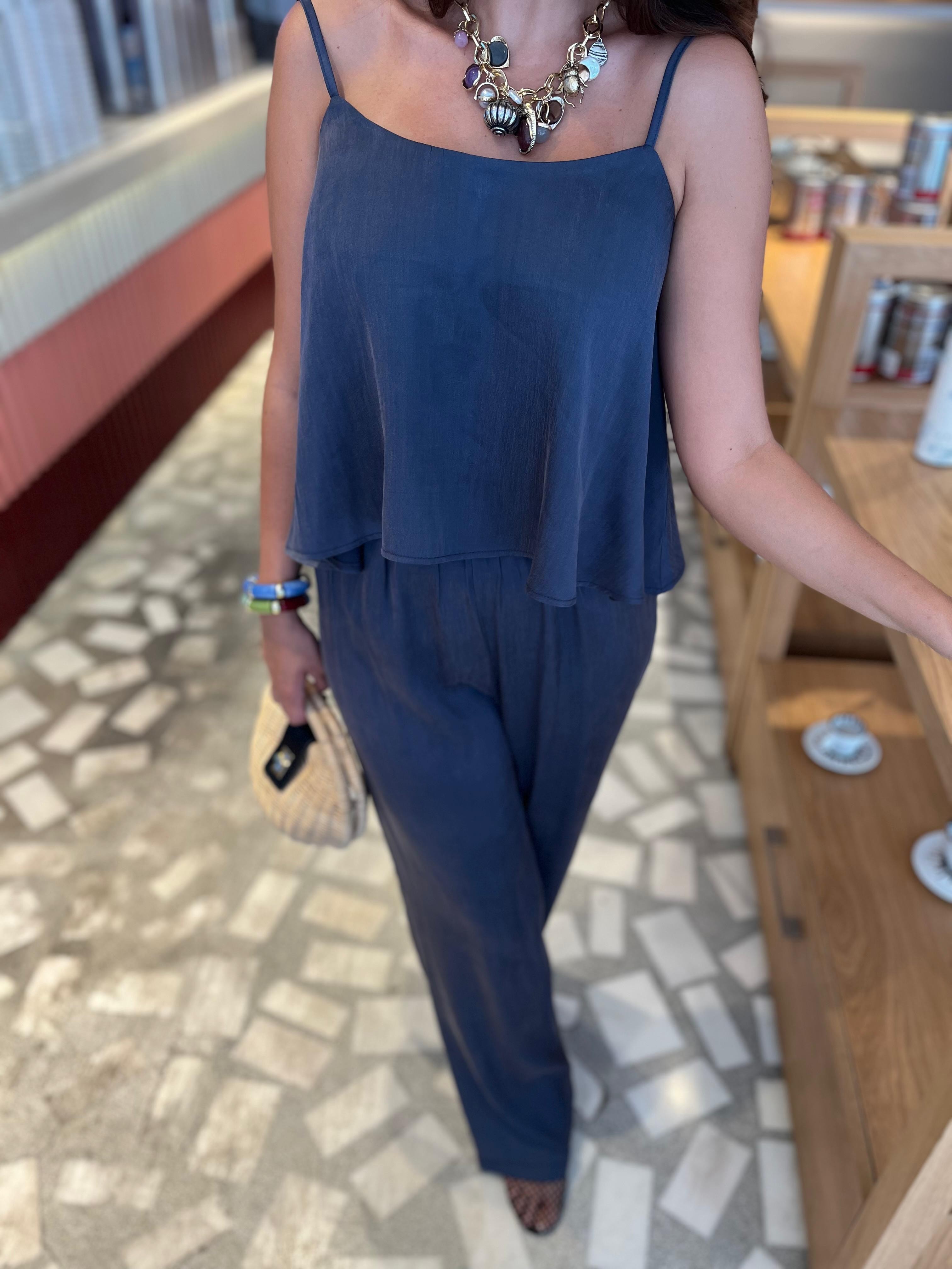 Pry Saten Askılı Pantolon Takım