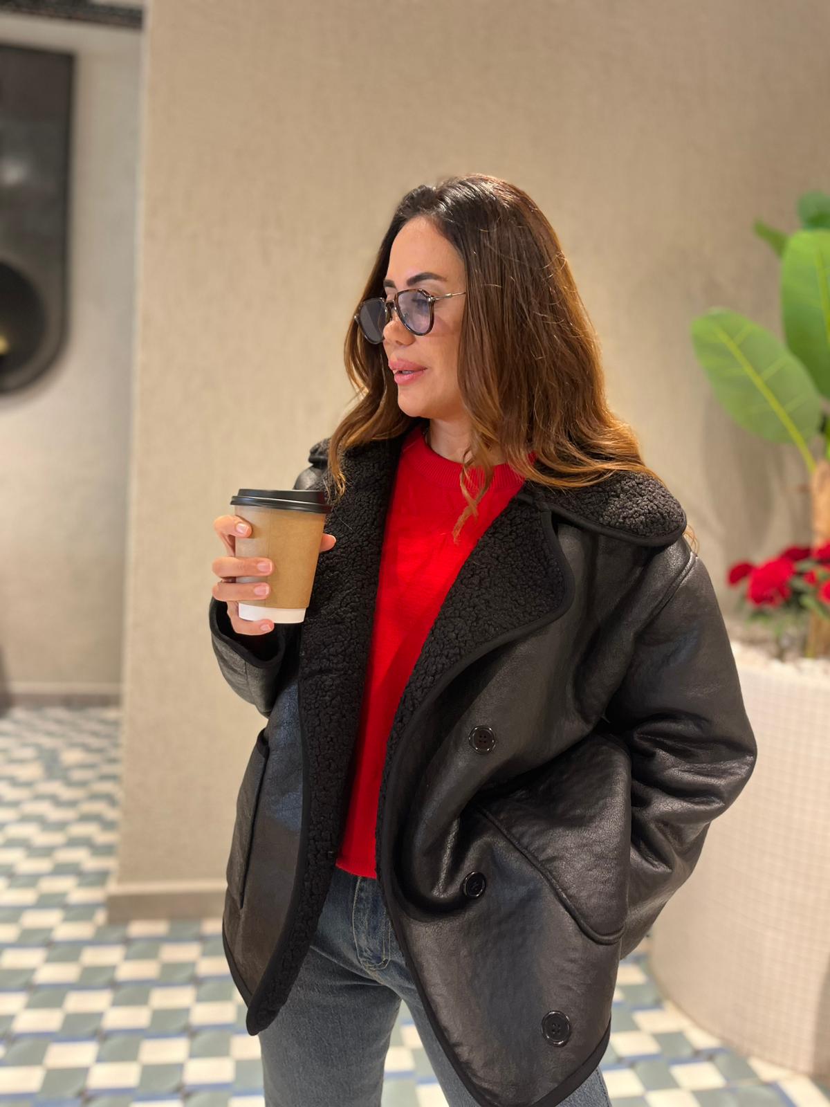 İçi Kürklü Deri Mont (kısa)