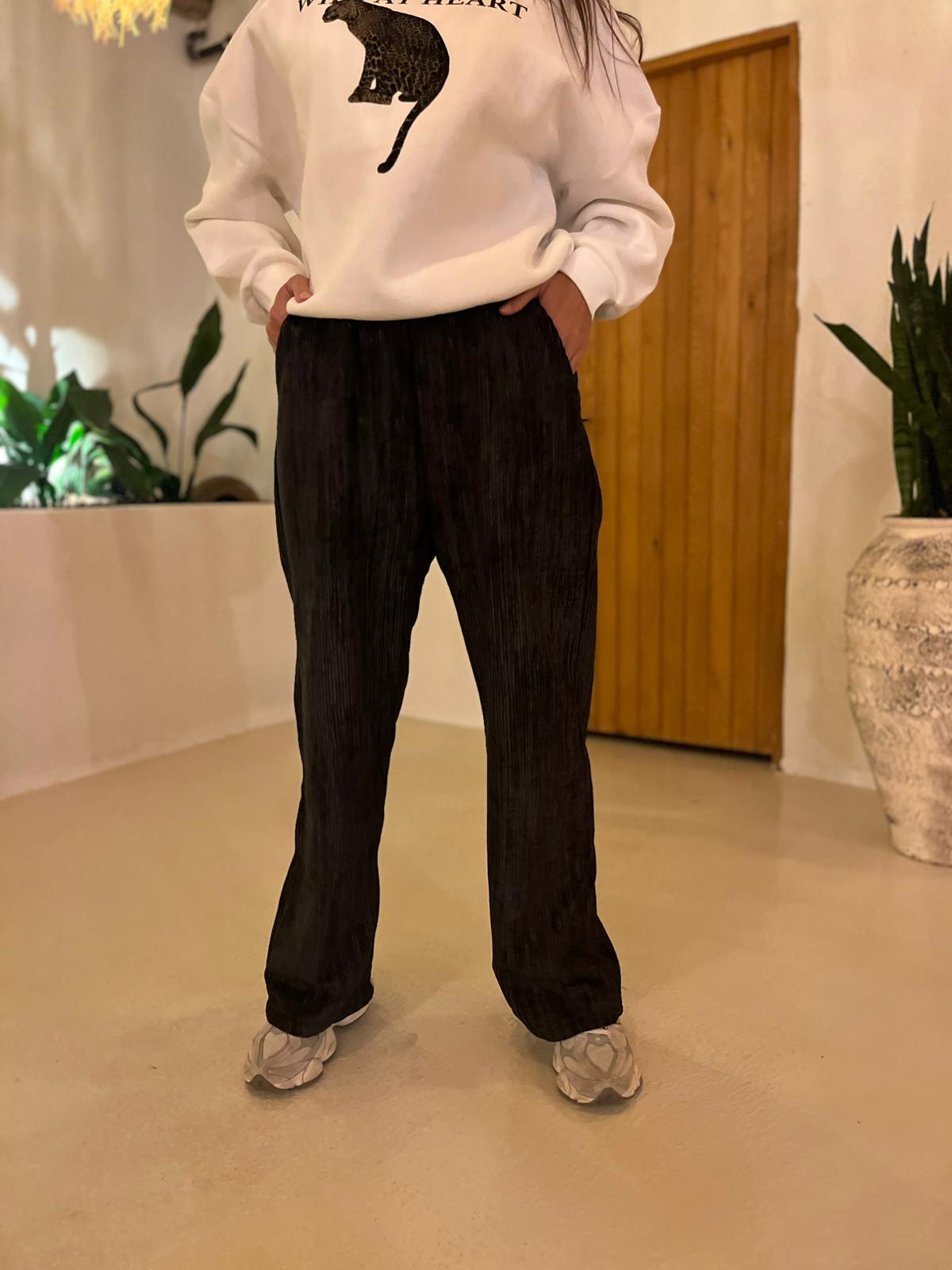 BELİ LASTİKLİ FİTİLLİ PANTOLON 