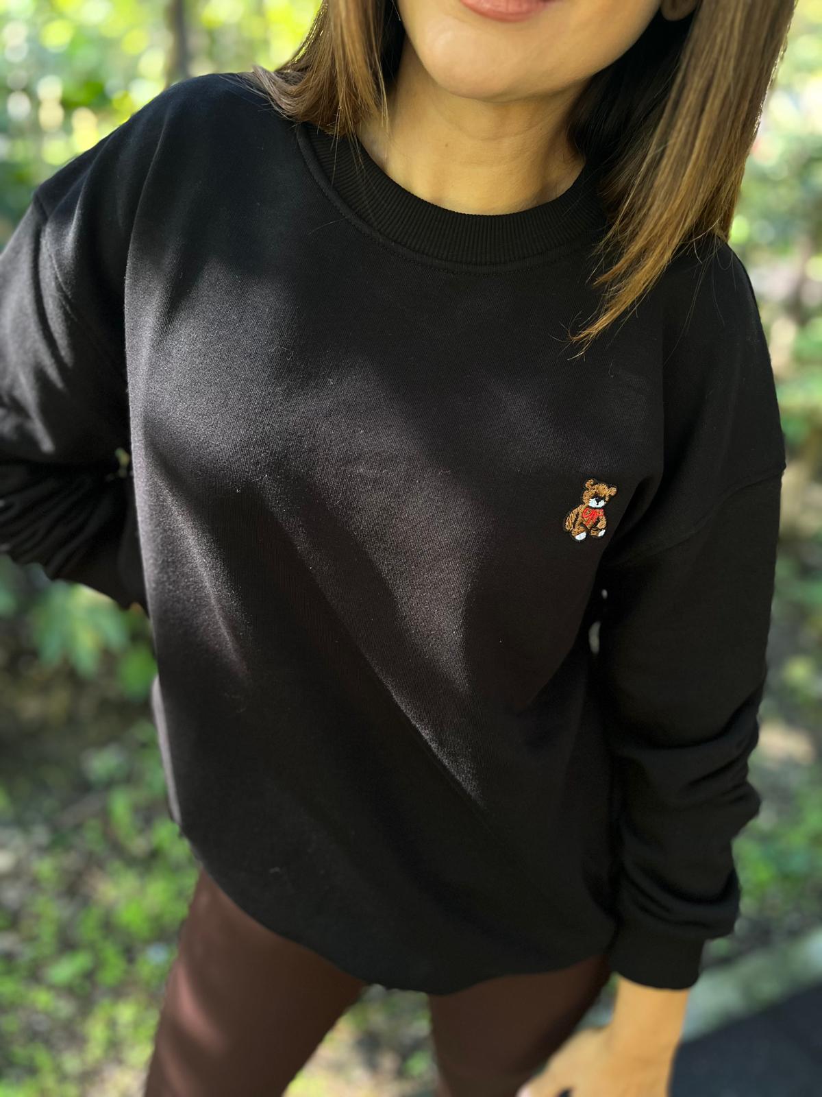 Ayıcık Nakışli Sweatshirt 