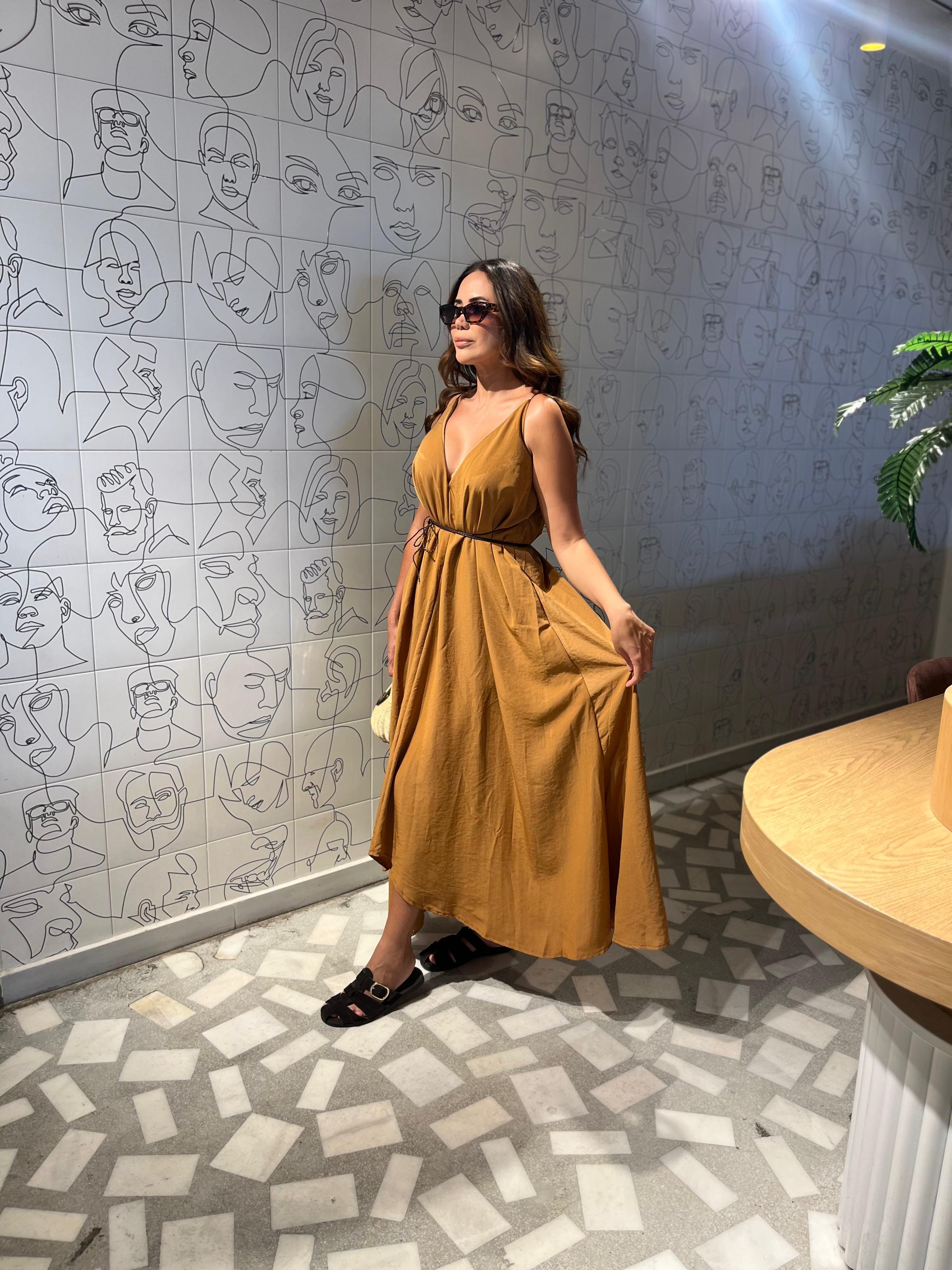 İp Detaylı Helen Elbise