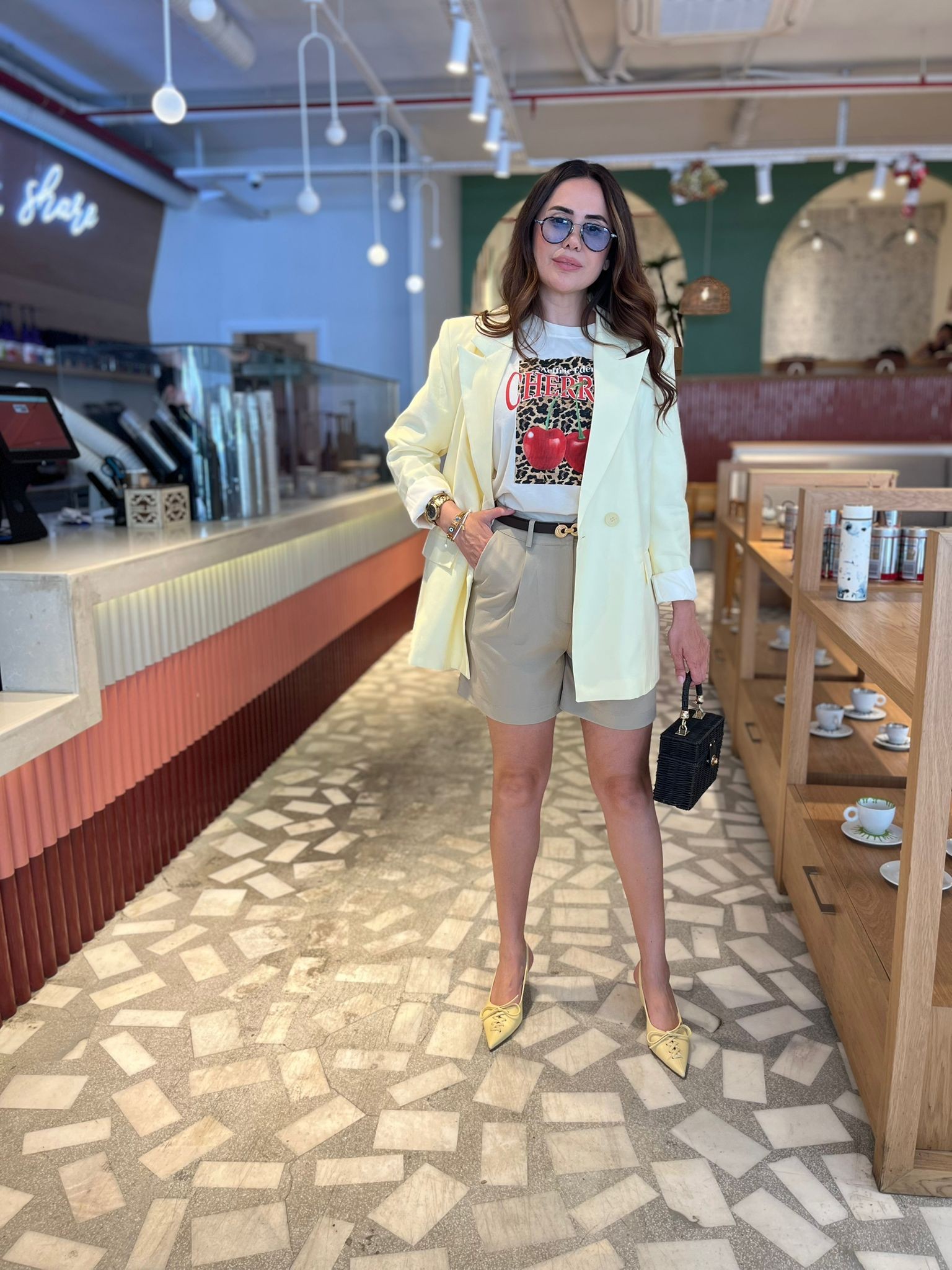 İnce Creap Şort Camel