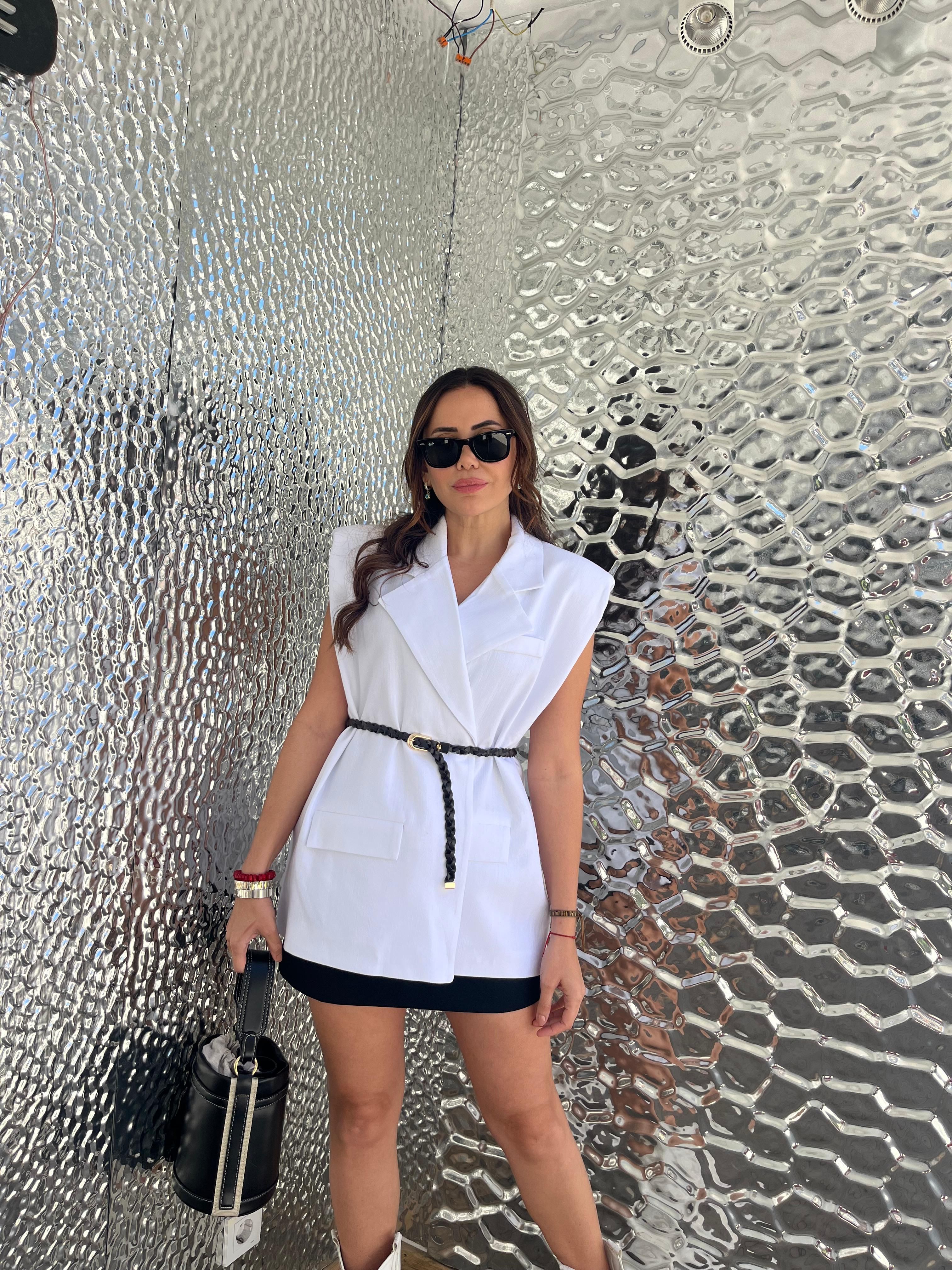 Oversize Kemerli Yelek 
