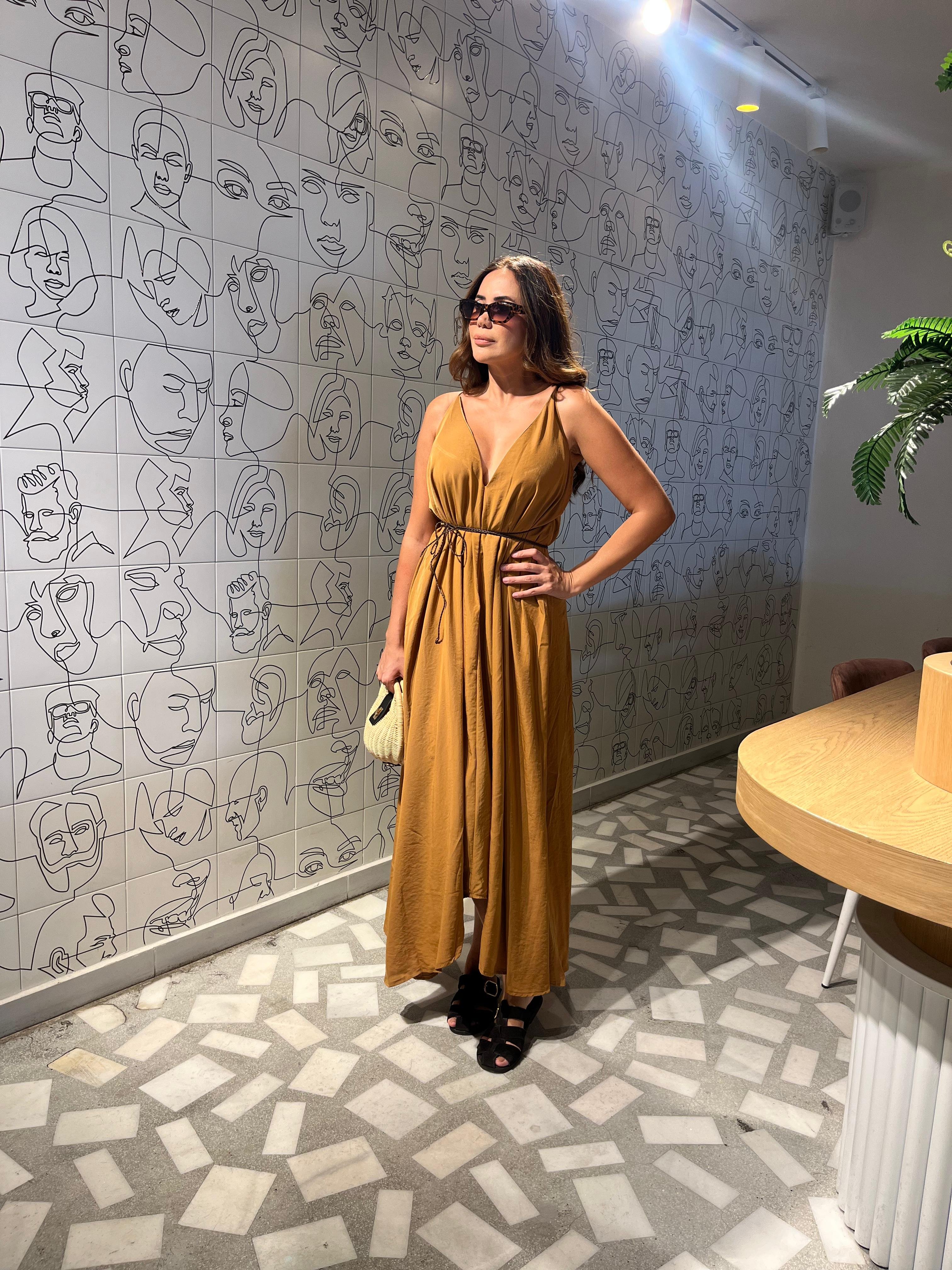 İp Detaylı Helen Elbise