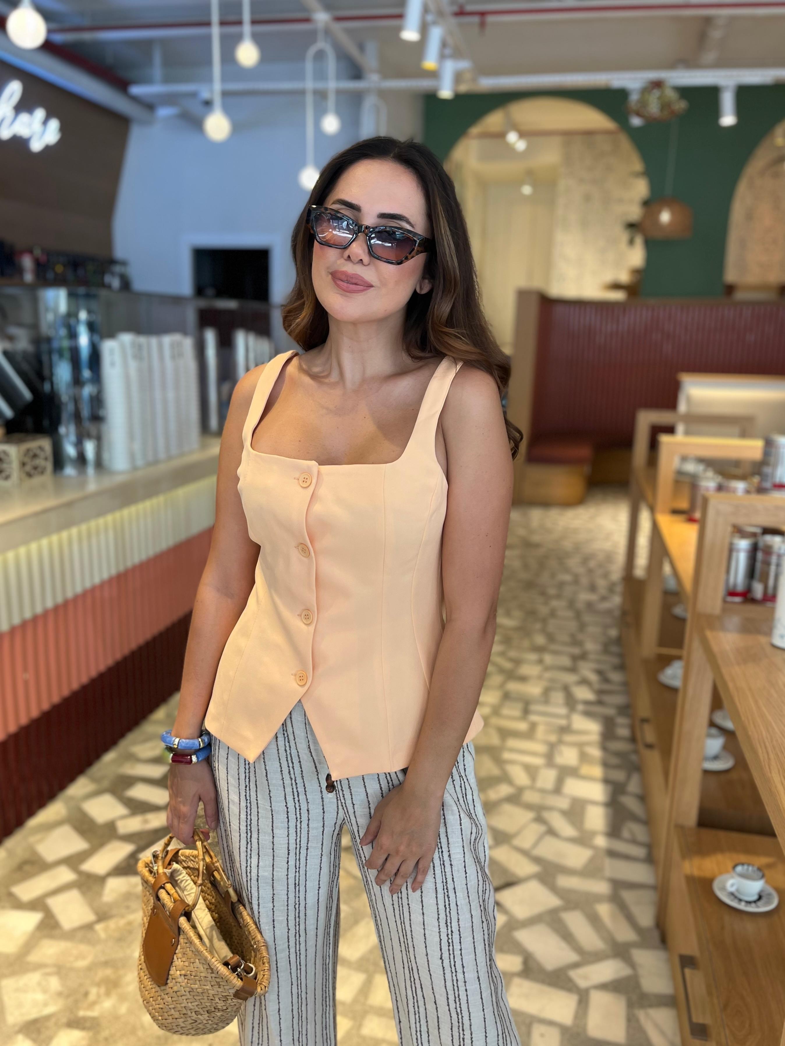 İnce Askılı Yelek - Somon