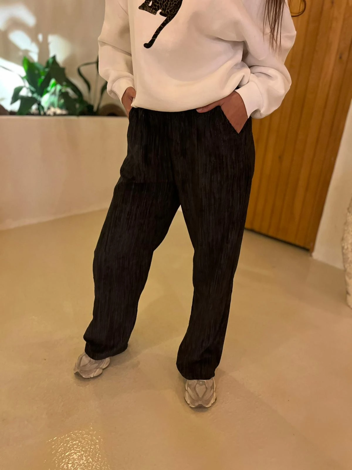 BELİ LASTİKLİ FİTİLLİ PANTOLON 