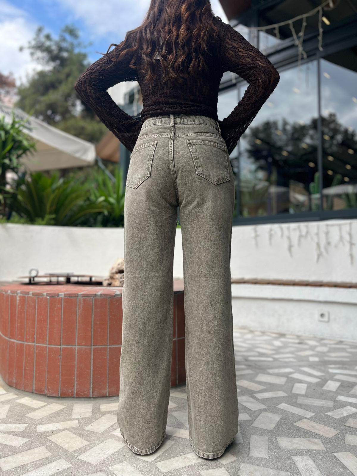 Dilvin Kahve Rengi Palazzo Jean