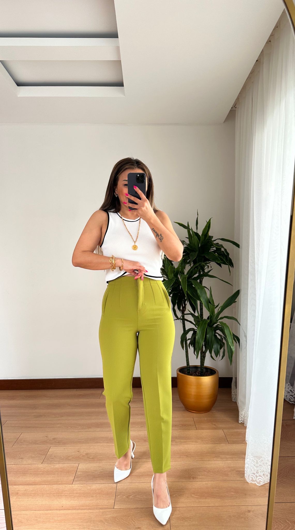 ZARA MODEL PANTOLON • YEŞİL