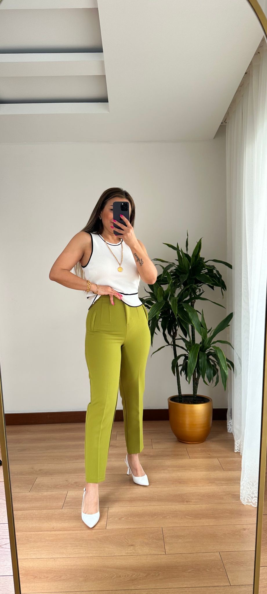 ZARA MODEL PANTOLON • YEŞİL
