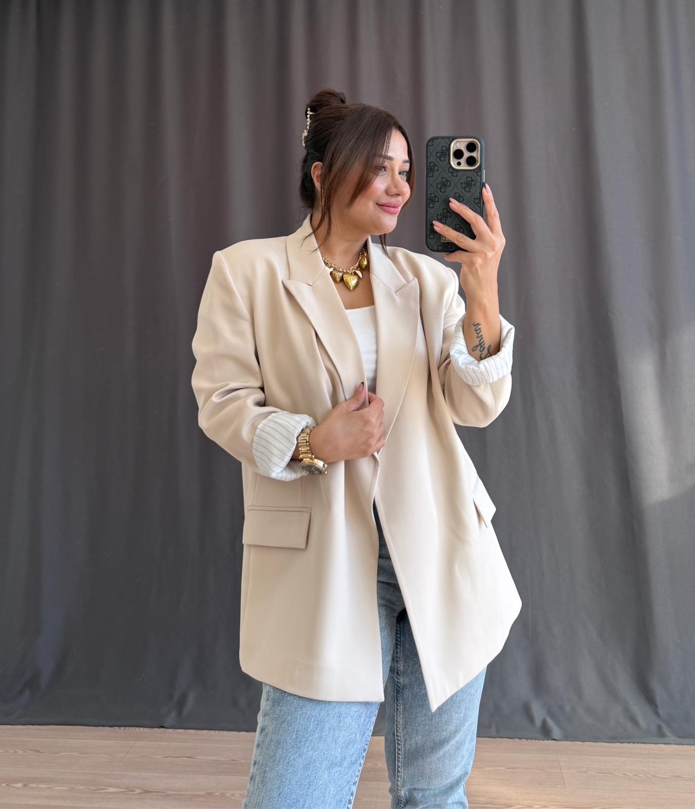 ROBİN BLAZER CEKET - TAŞ