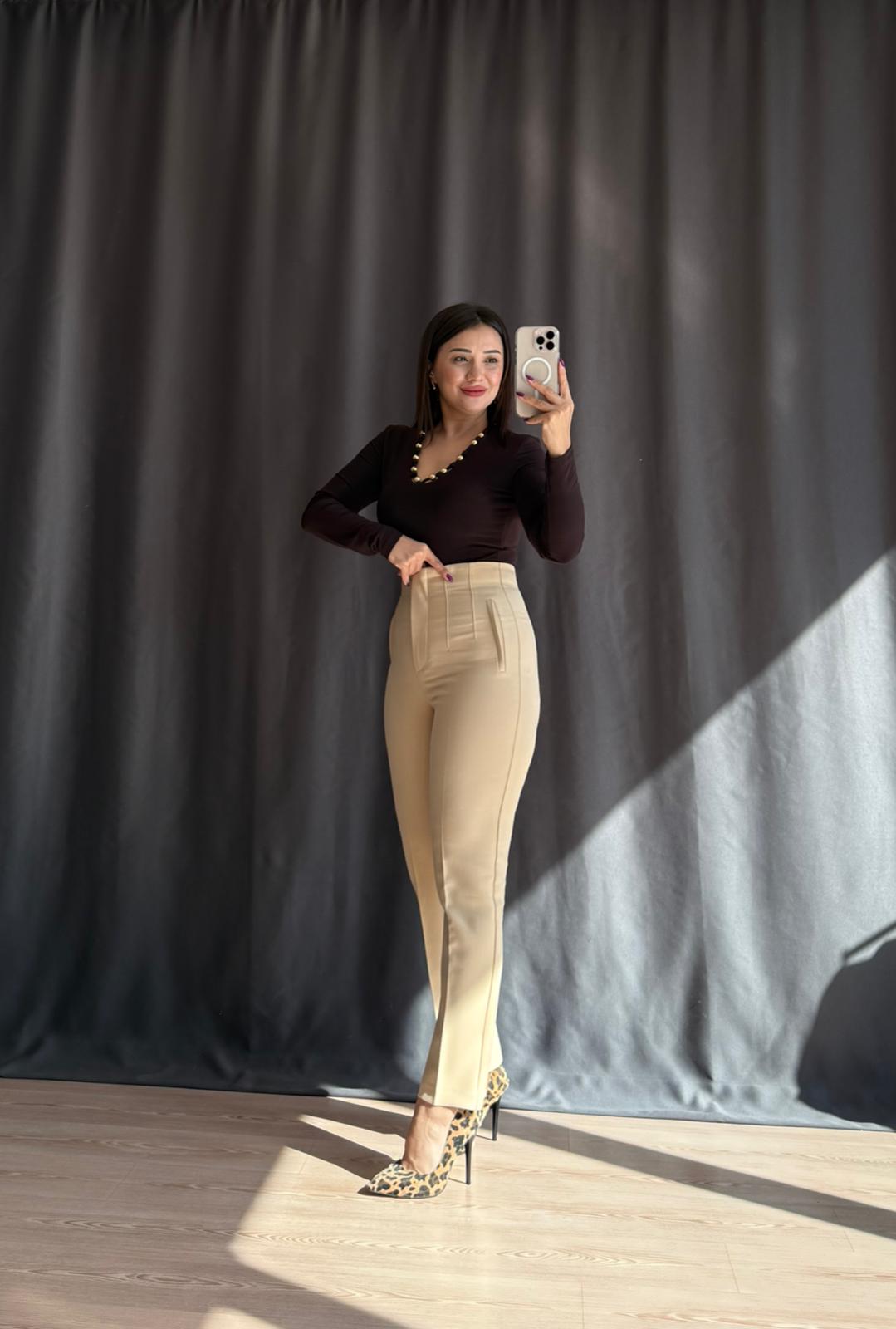 ZARA MODEL PENSLİ PANT - camel