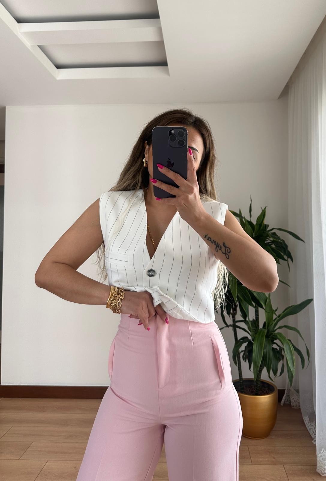 ZARA MODEL PALAZZO • PEMBE