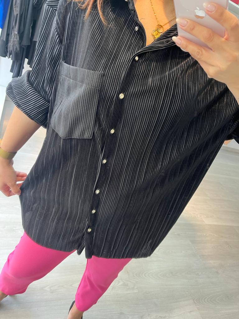 Krinkıl Gömlek Siyah