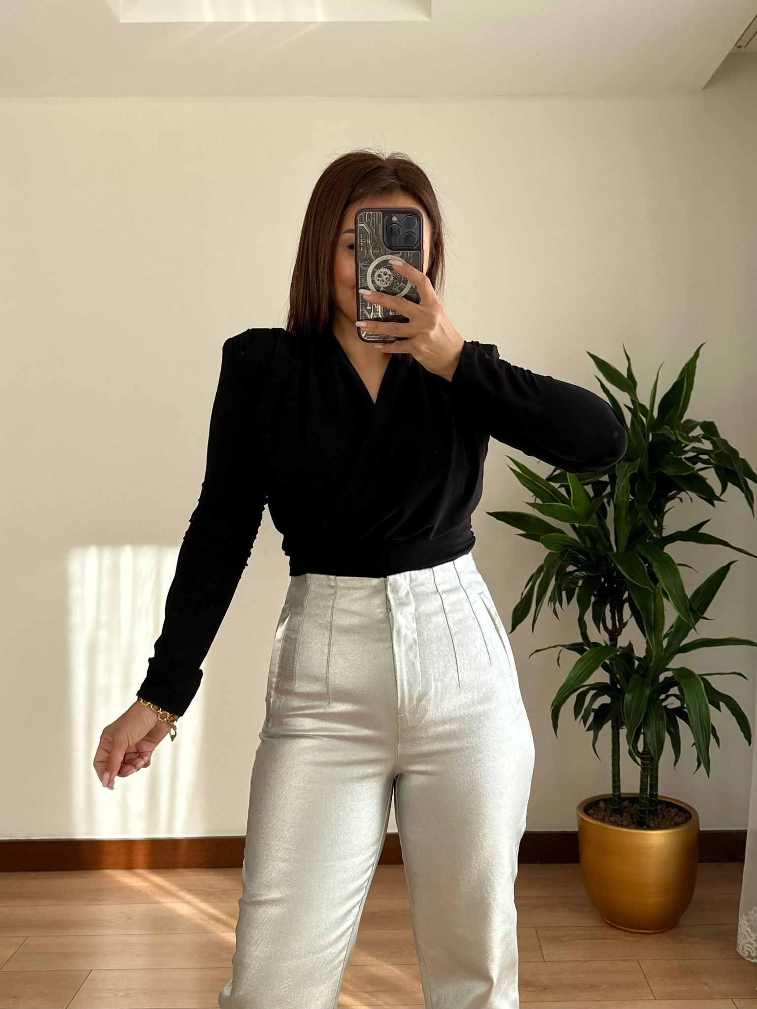 Zara Model Pensli Pant Silver