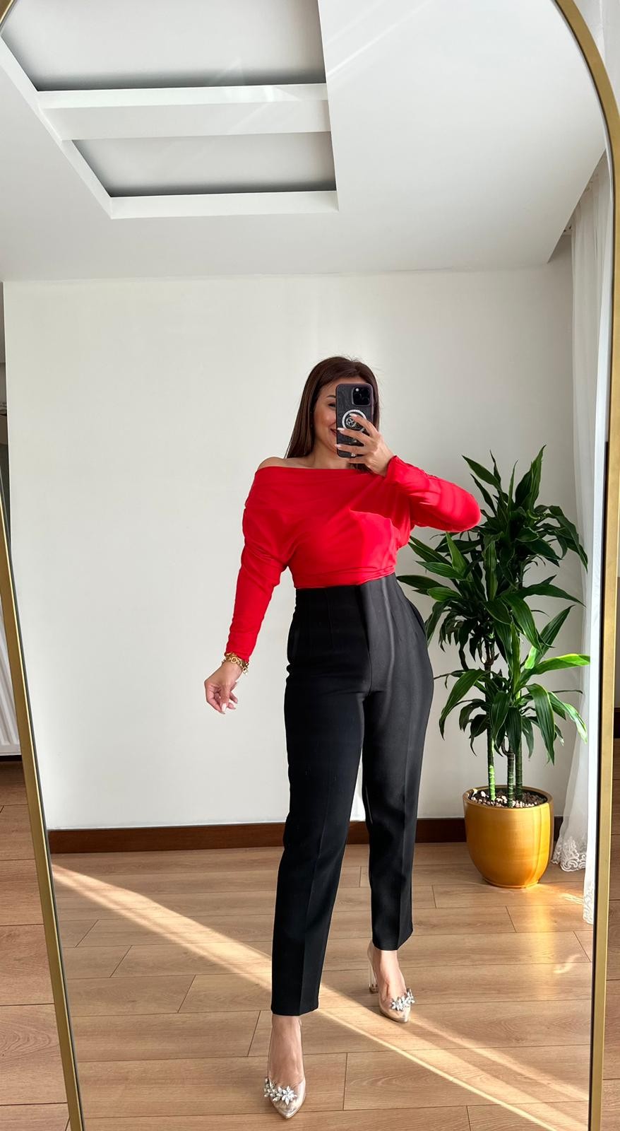 Candy Kayık Yaka Body Kırmızı