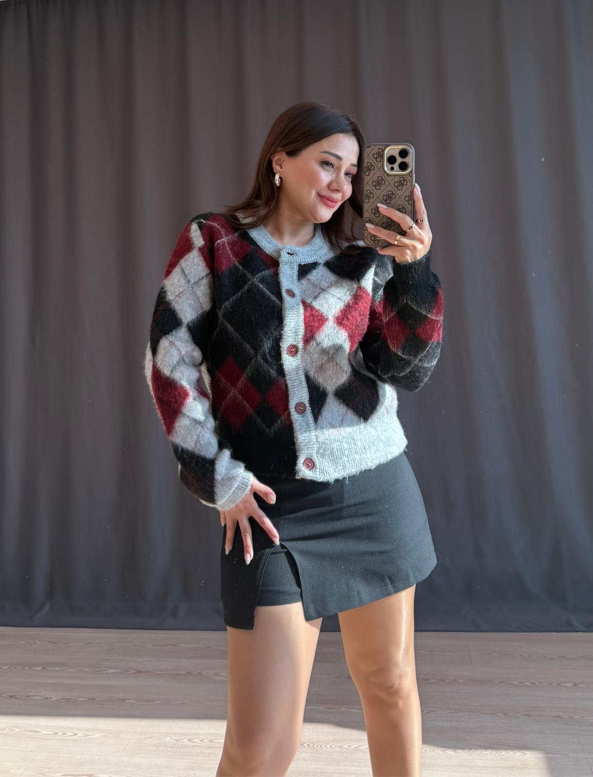 BAKLAVA DİLİM HIRKA - SİYAH