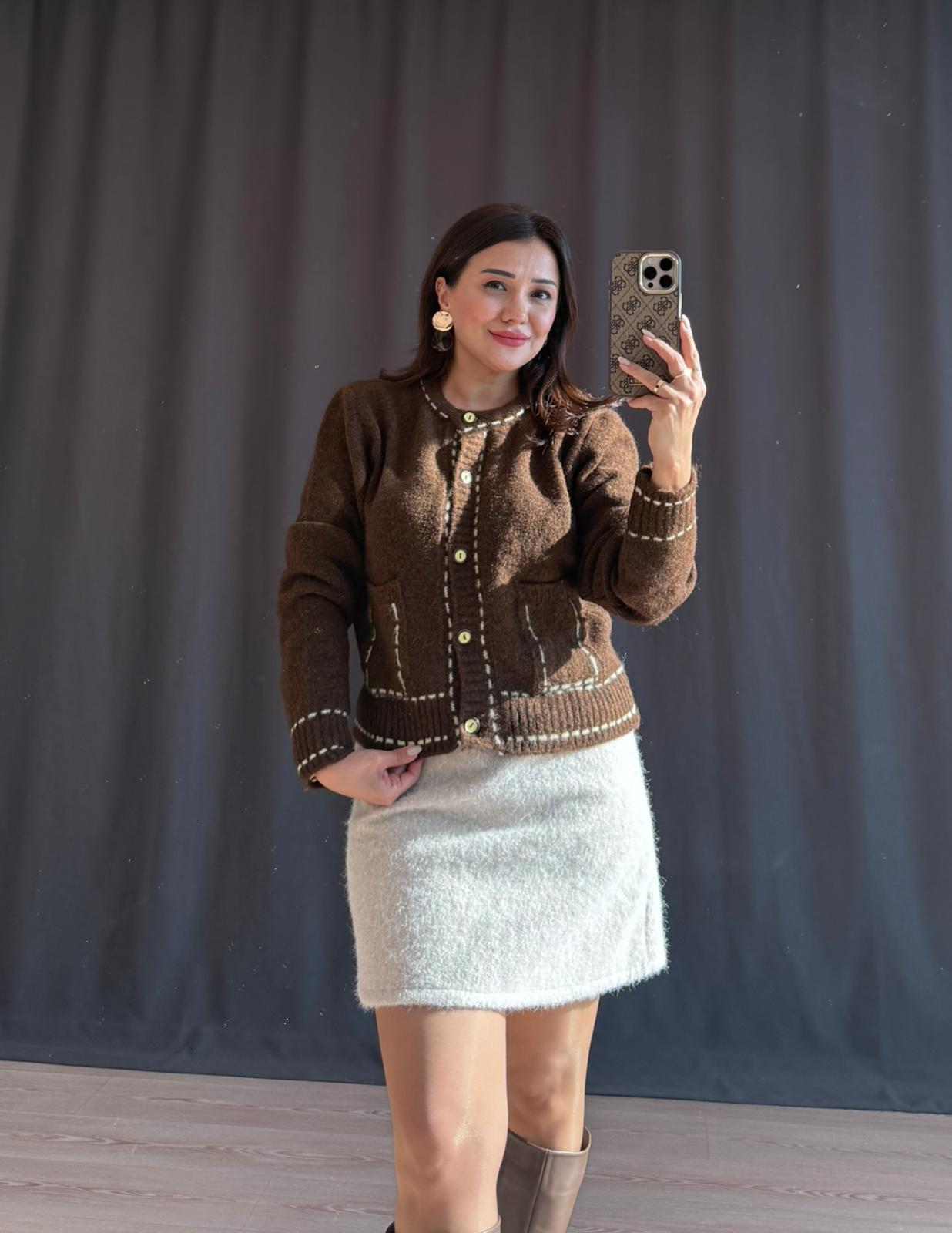 CEPLİ HIRKA - KAHVERENGİ