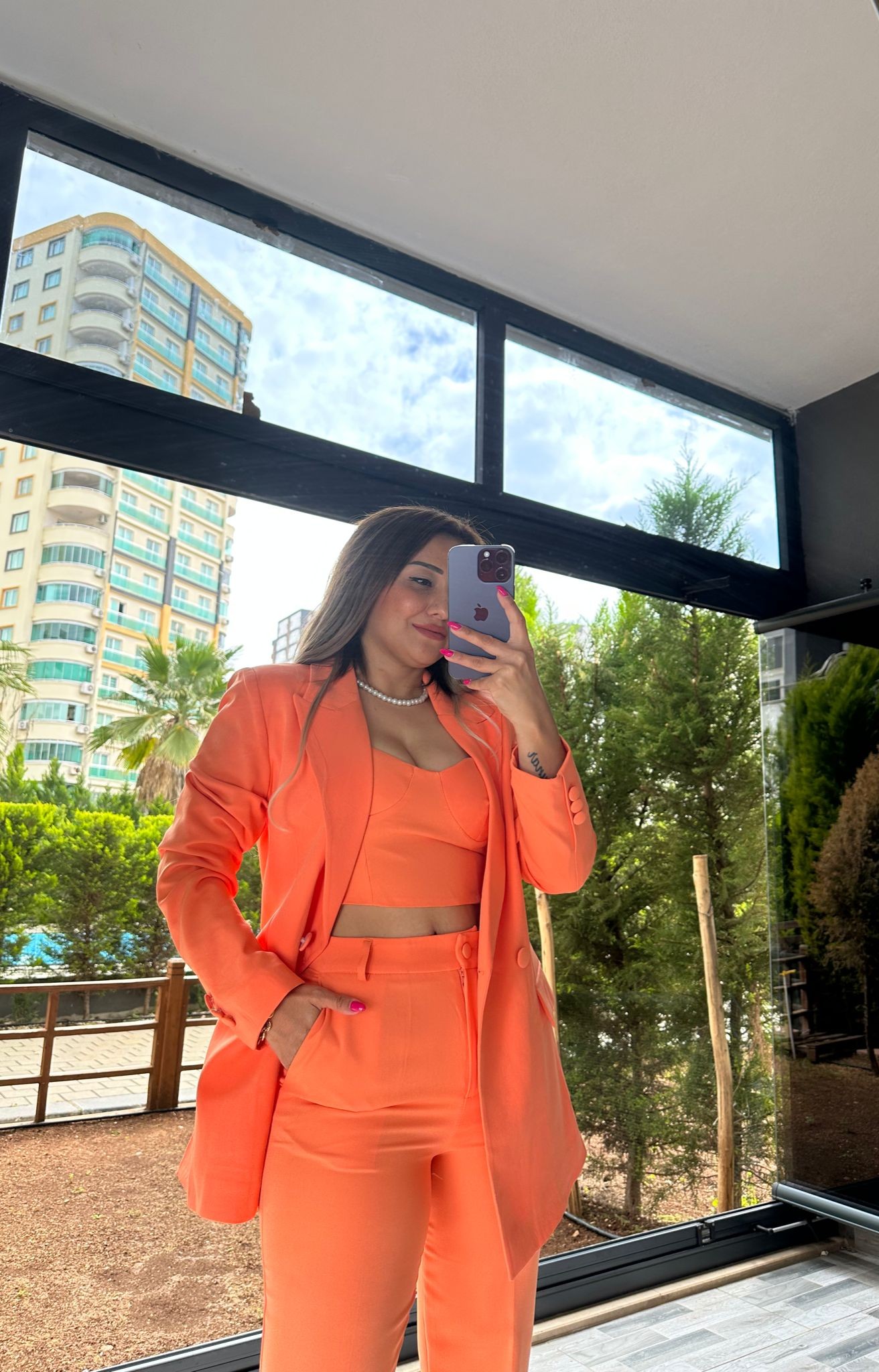 BLAZER CEKET TAKIM 3'LÜ • TURUNCU