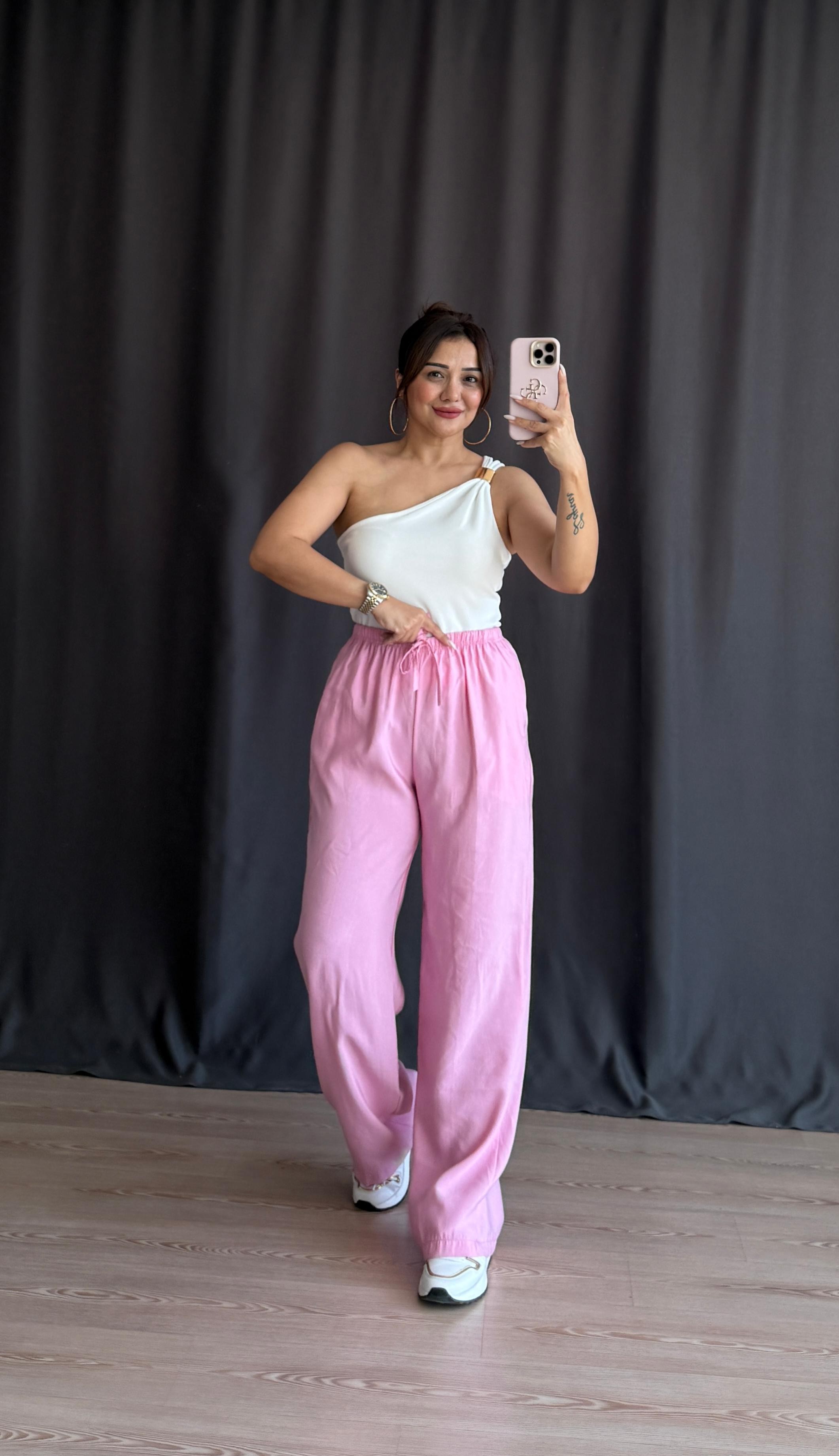 chance modal pantolon - TOZ PEMBE