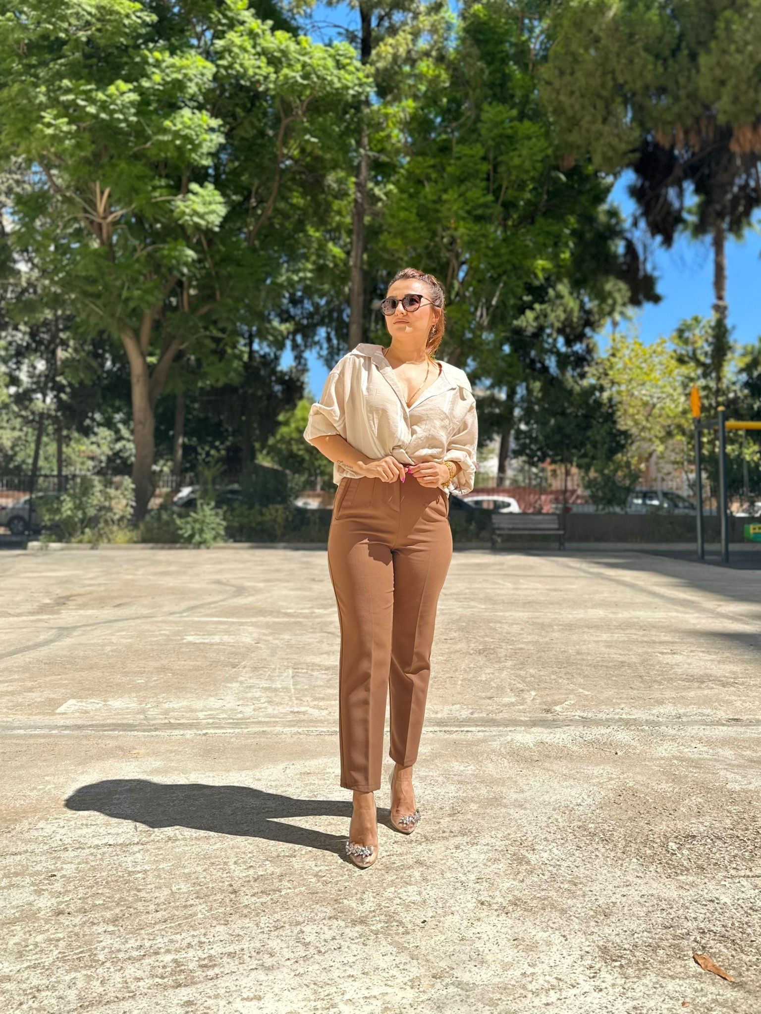 Zara Model Pantolon Kahverengi