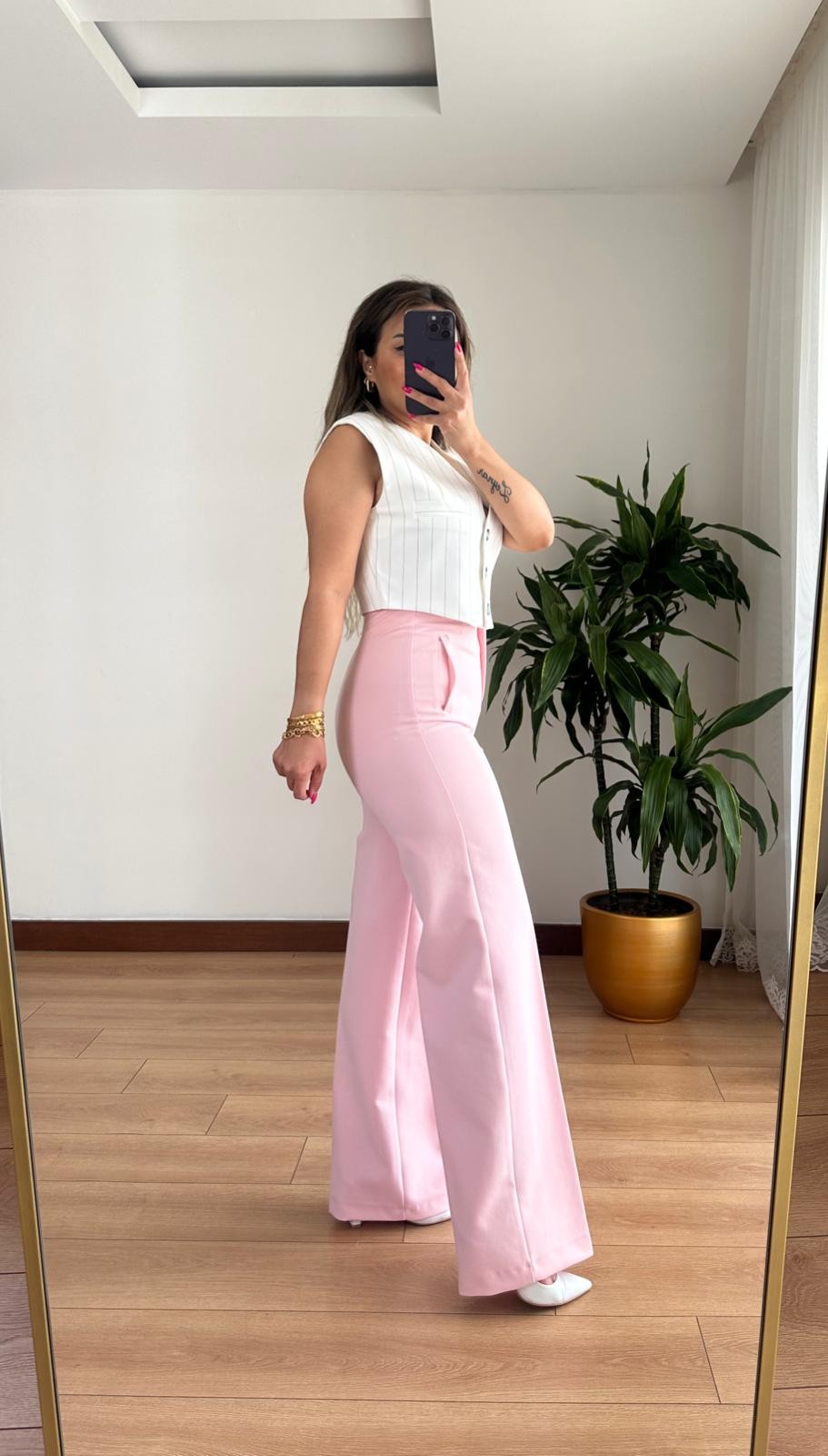 ZARA MODEL PALAZZO • PEMBE