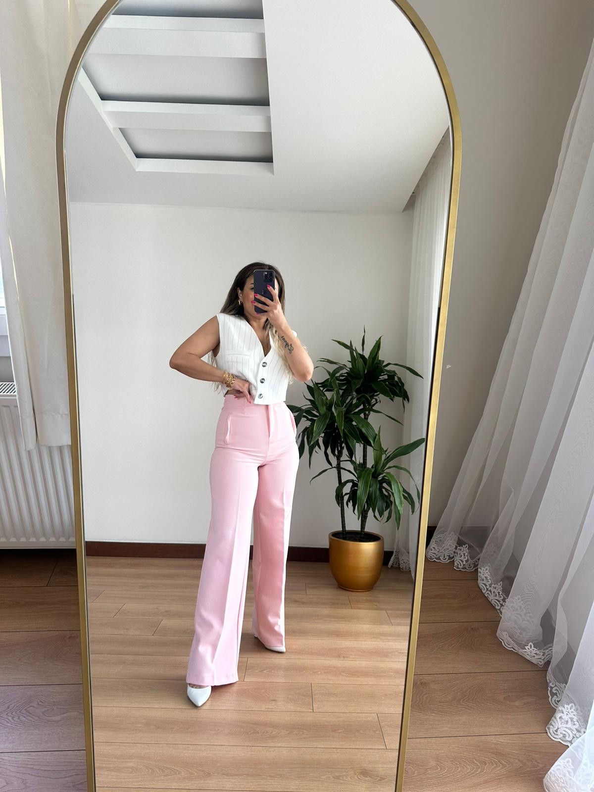 ZARA MODEL PALAZZO • PEMBE