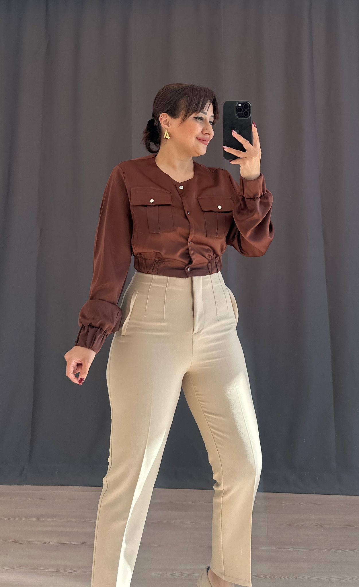 ZARA MODEL PANTOLON • BEJ