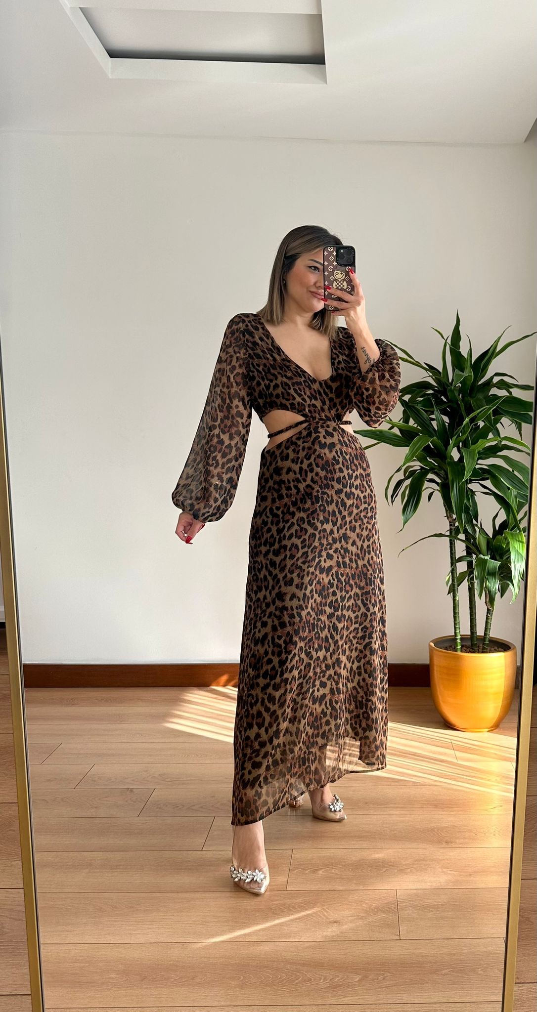 LEOPAR DESENLİ ELBİSE