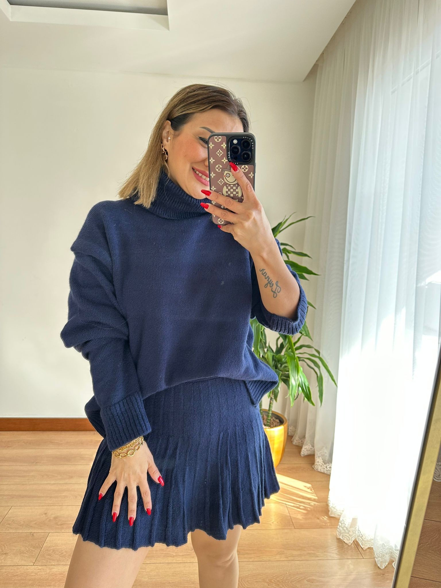TRİKO ETEK TAKIM • LACİVERT